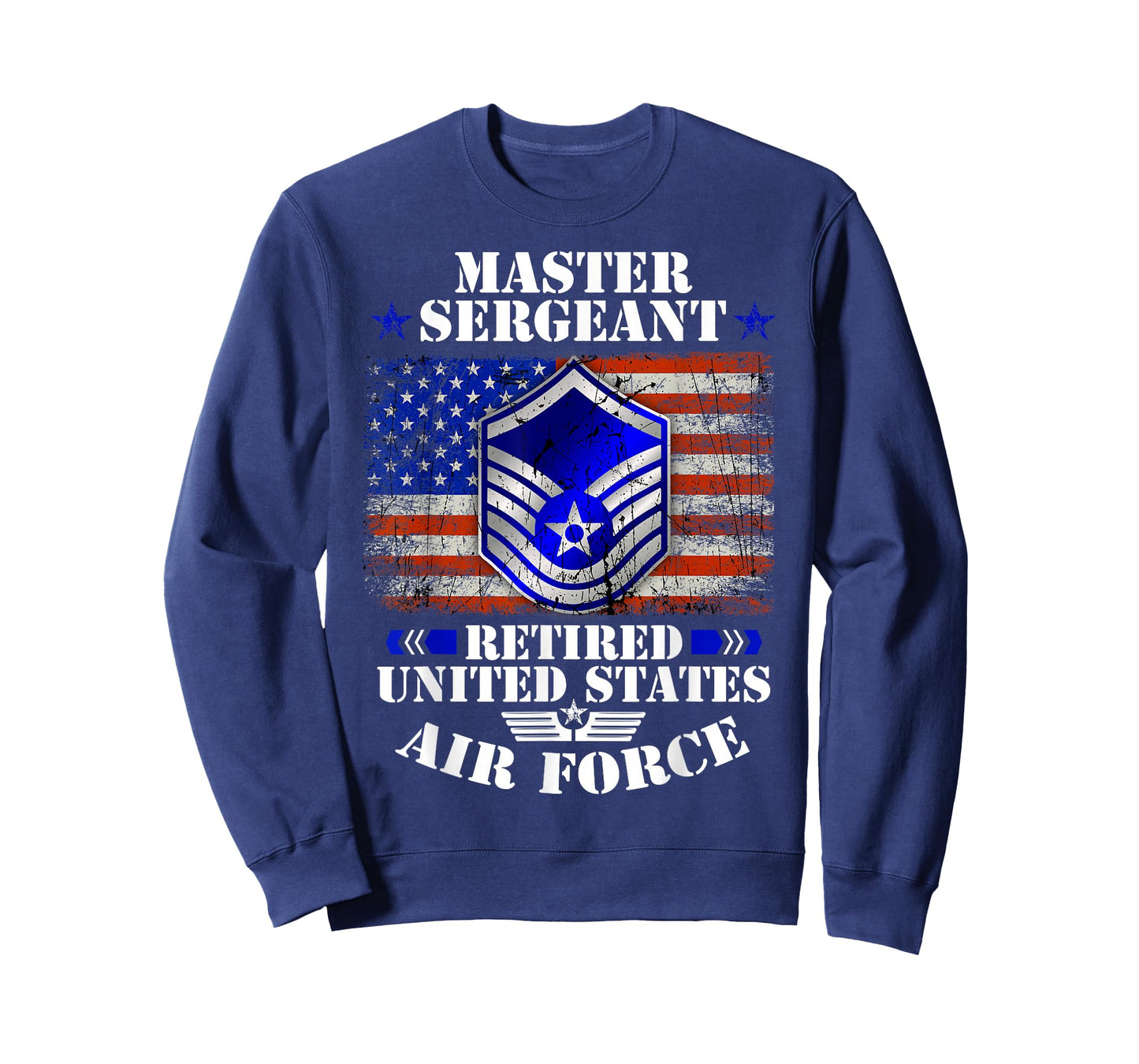 Master Sergeant Retired United States Air Force USA Flag T-Shirt