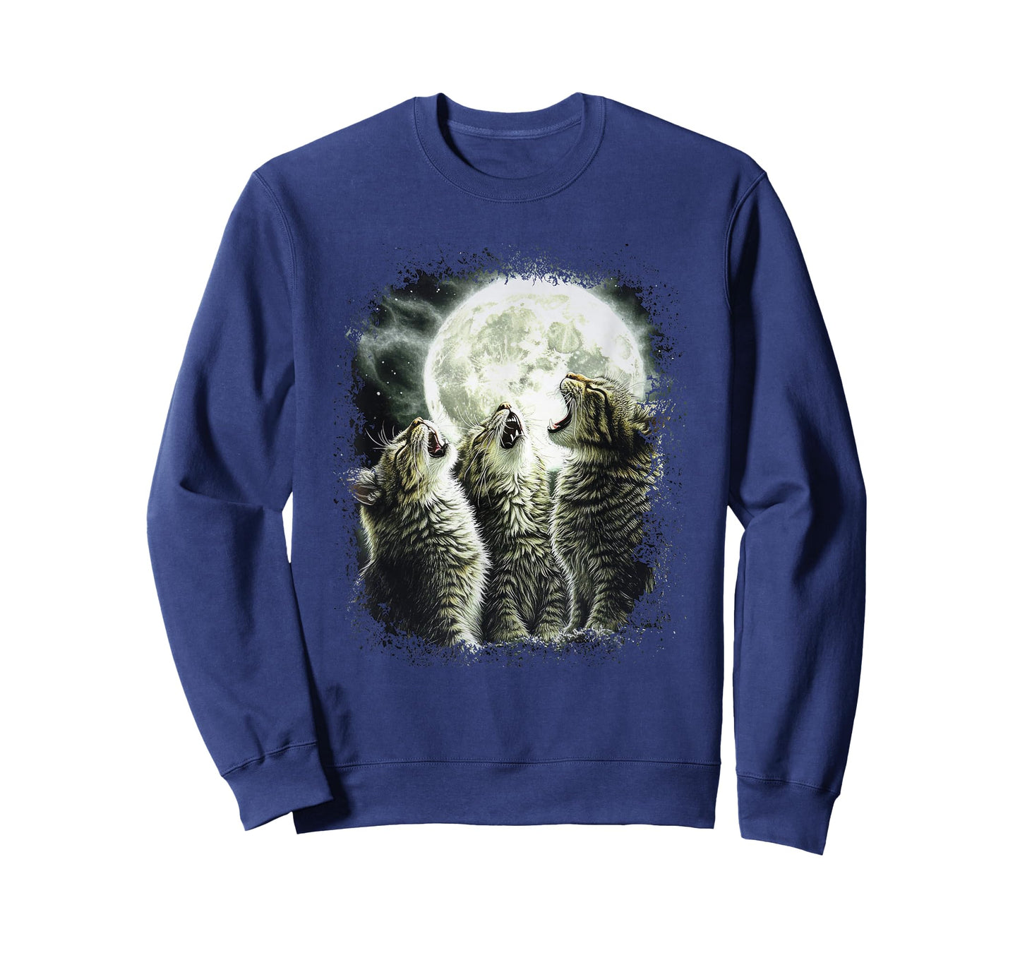 Funny Cats Howling At Moon T-Shirt