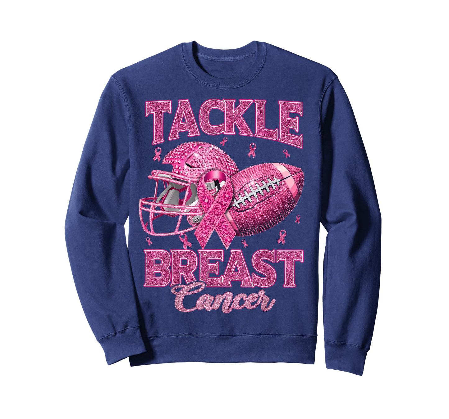 Tackle Breast Cancer Awareness American Football Pink Ribbon T-Shirt