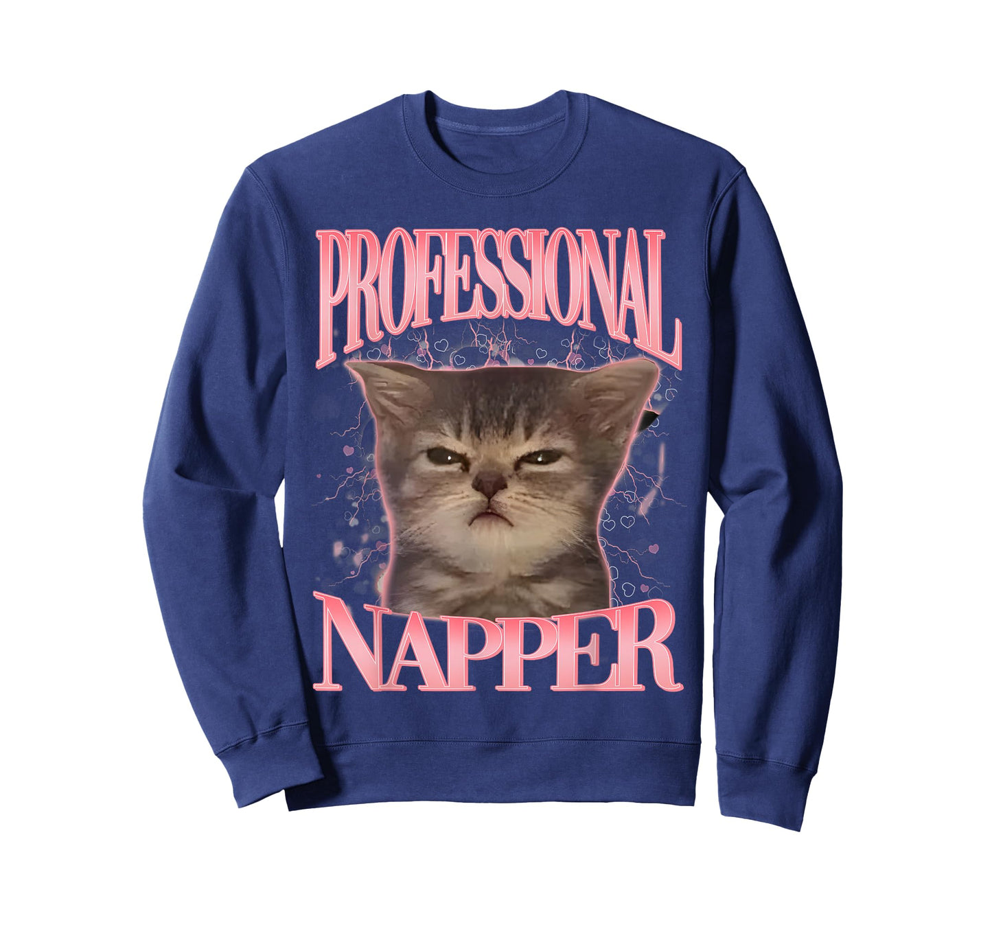 Professional Napper Cute Cat Meme Humor Sleepy Cats Funny T-Shirt