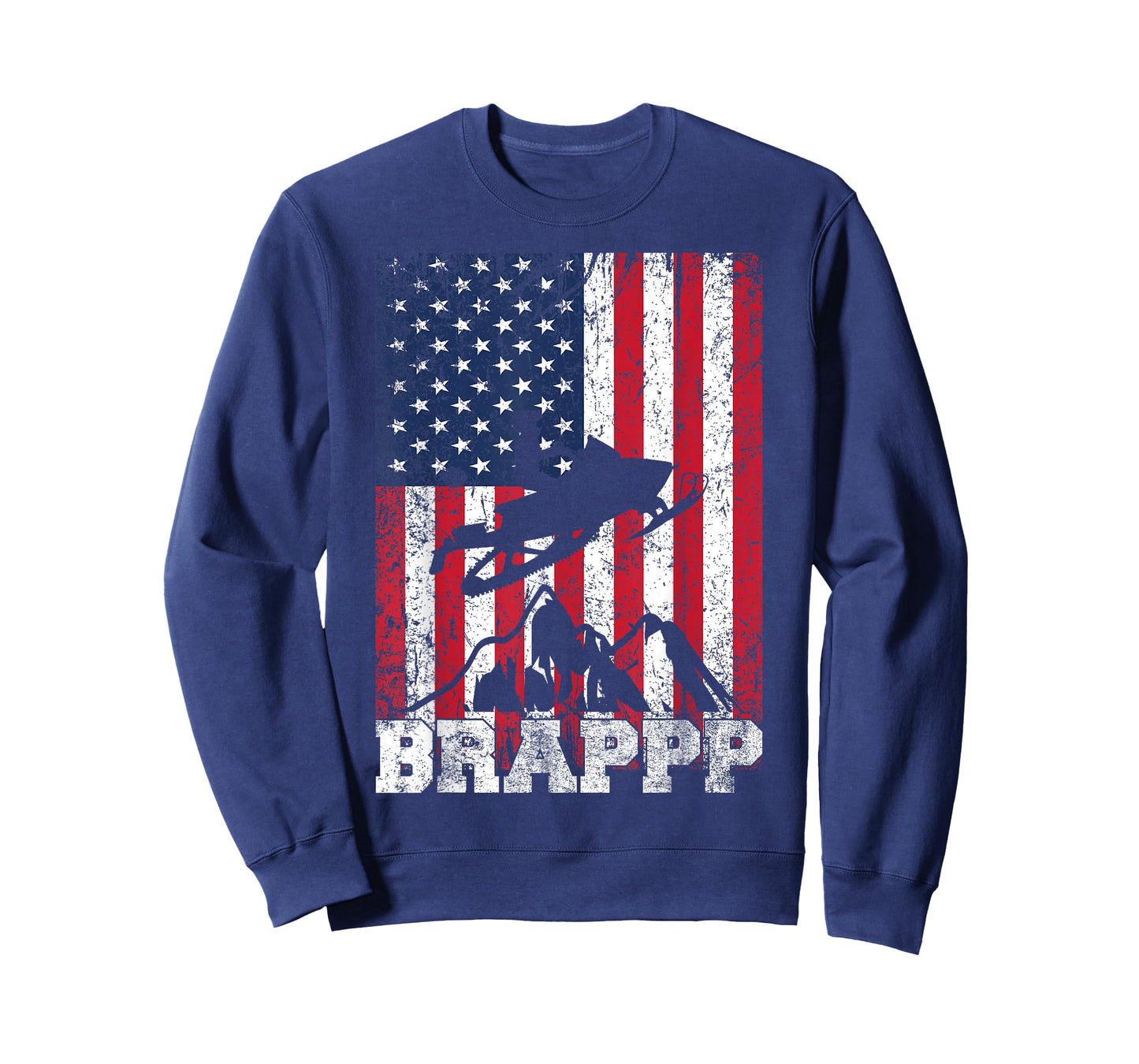 USA American Flag Snowmobiling Brap Snowmobile Rider Winter T-Shirt