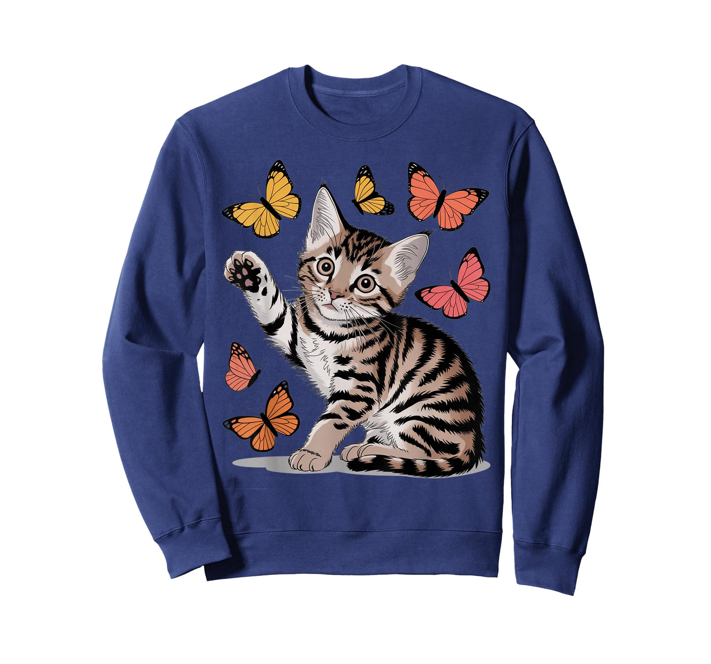 Playful Butterfly Kitten T-Shirt