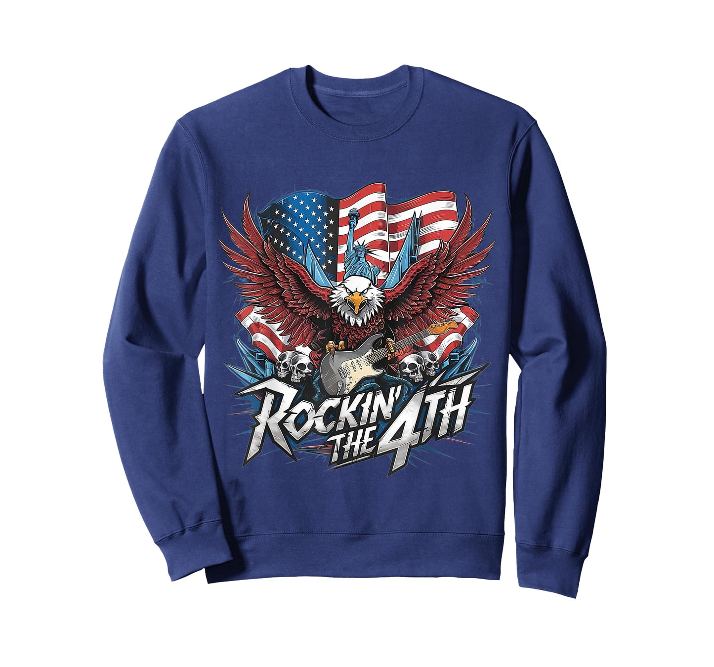 Freedom Rock USA Eagle Vintage Retro Band Concert 4th July T-Shirt