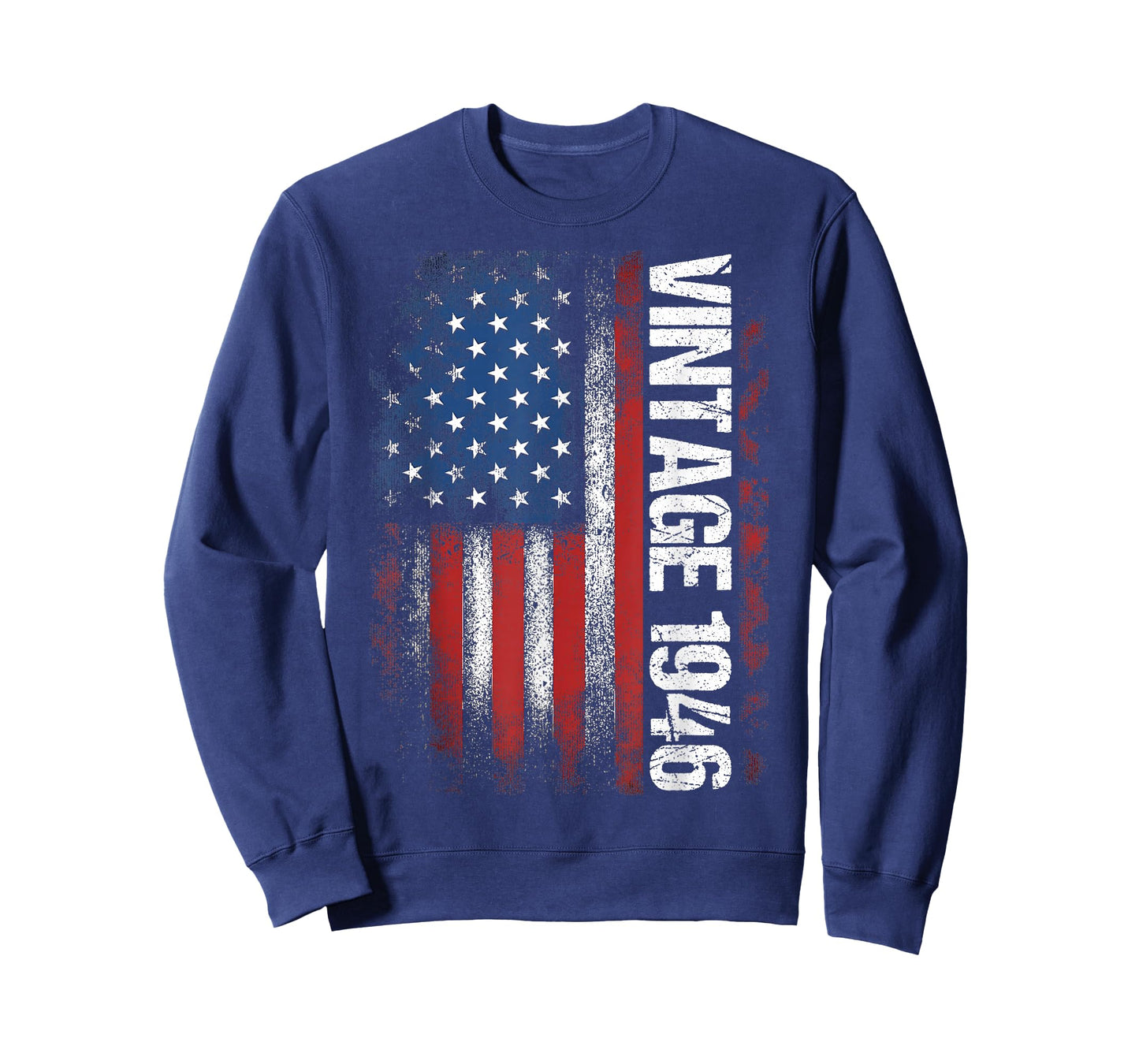 Vintage 1946 80th Birthday Gifts 80 Years Old American Flag T-Shirt