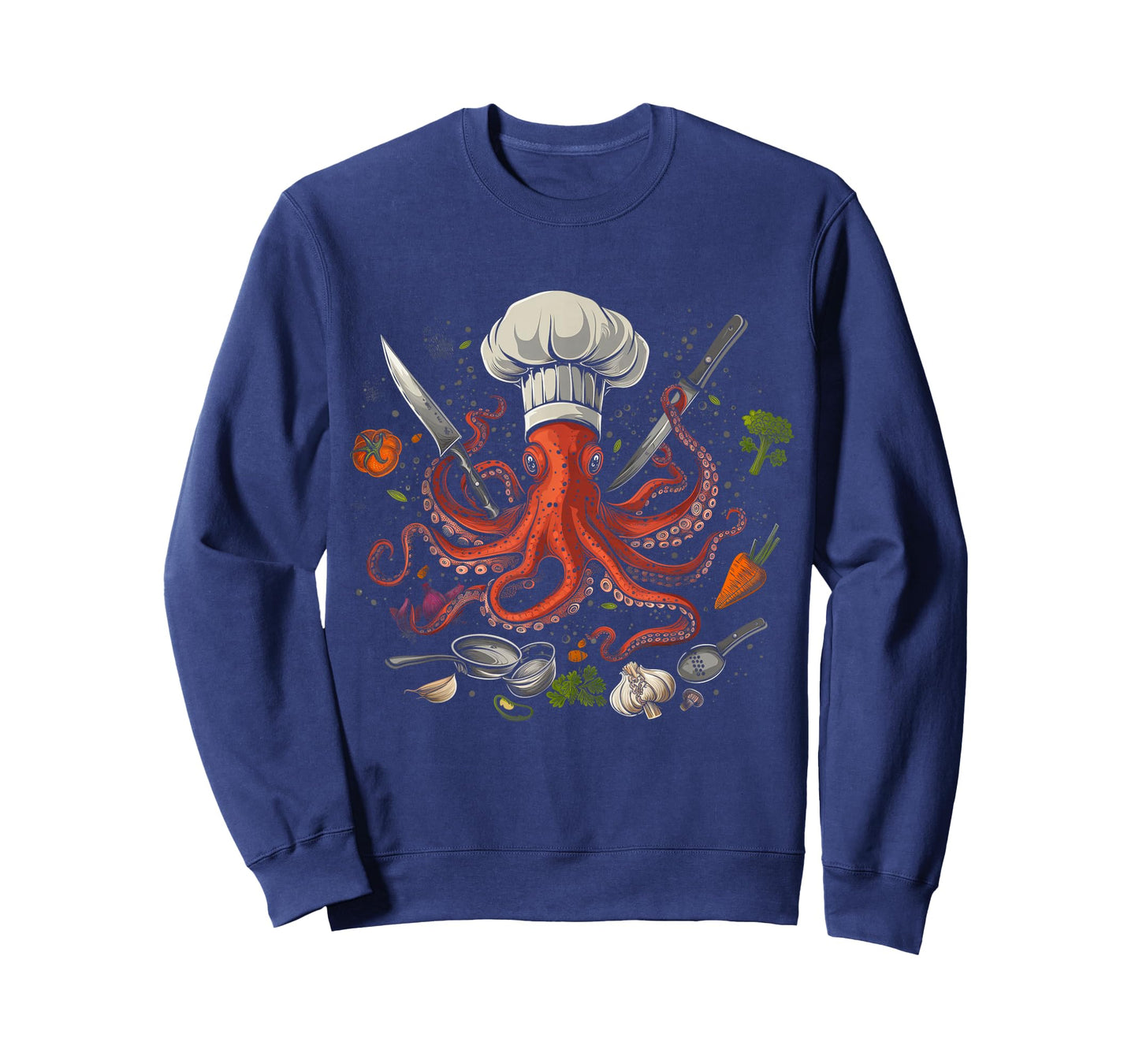 Chef Octopus Octopus Funny Cooking Sous Chef Cook T-Shirt