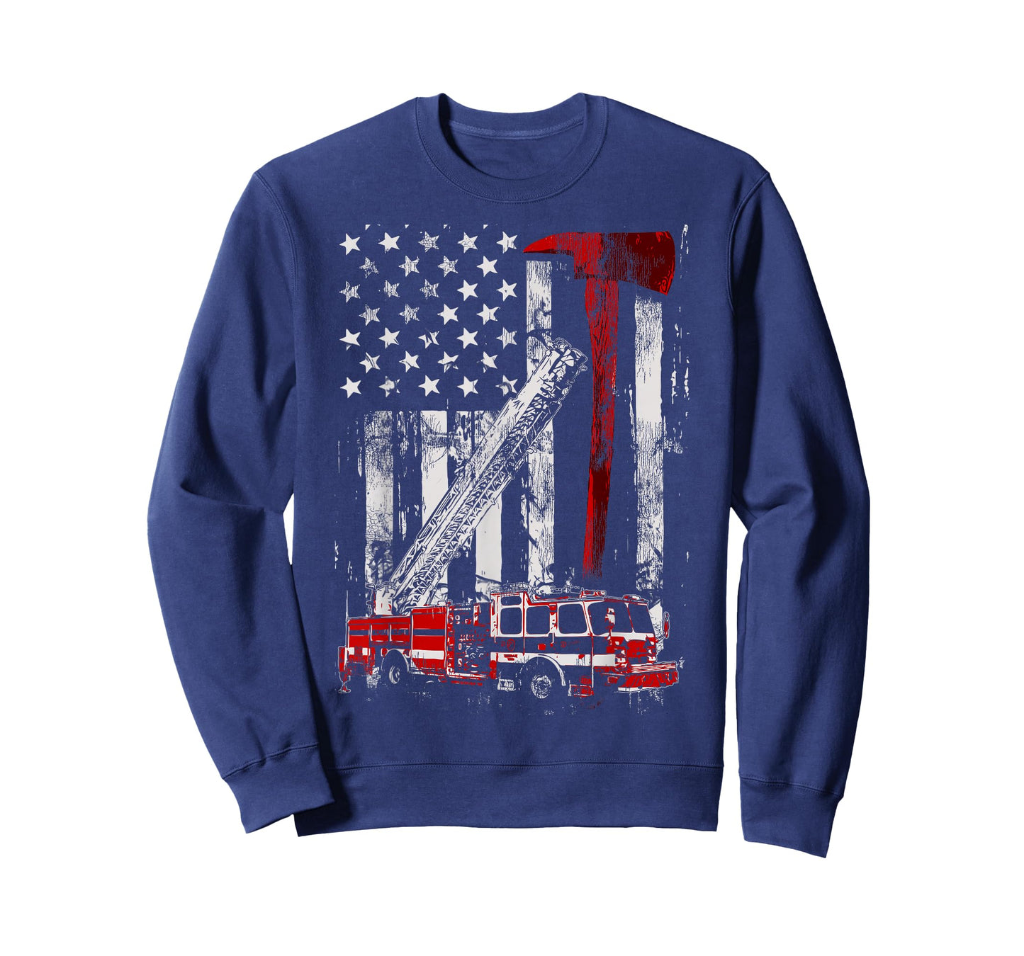 Fire Engine Truck Axe T-Shirt Thin Red Line Firetruck T-Shirt