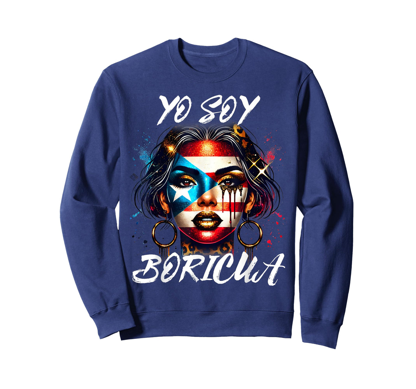 Puerto Rican Woman Yo Soy Boricua Puerto Rico Flag Hispanic T-Shirt