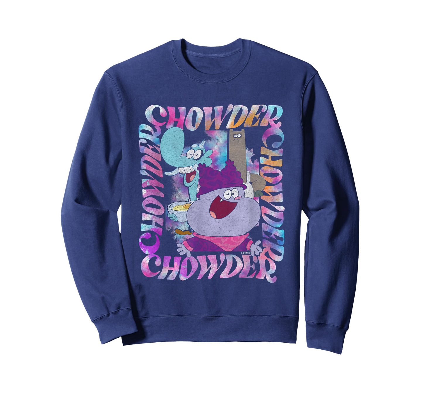 Chowder Mung & Shnitzel Vintage Wavy Text Portrait T-Shirt