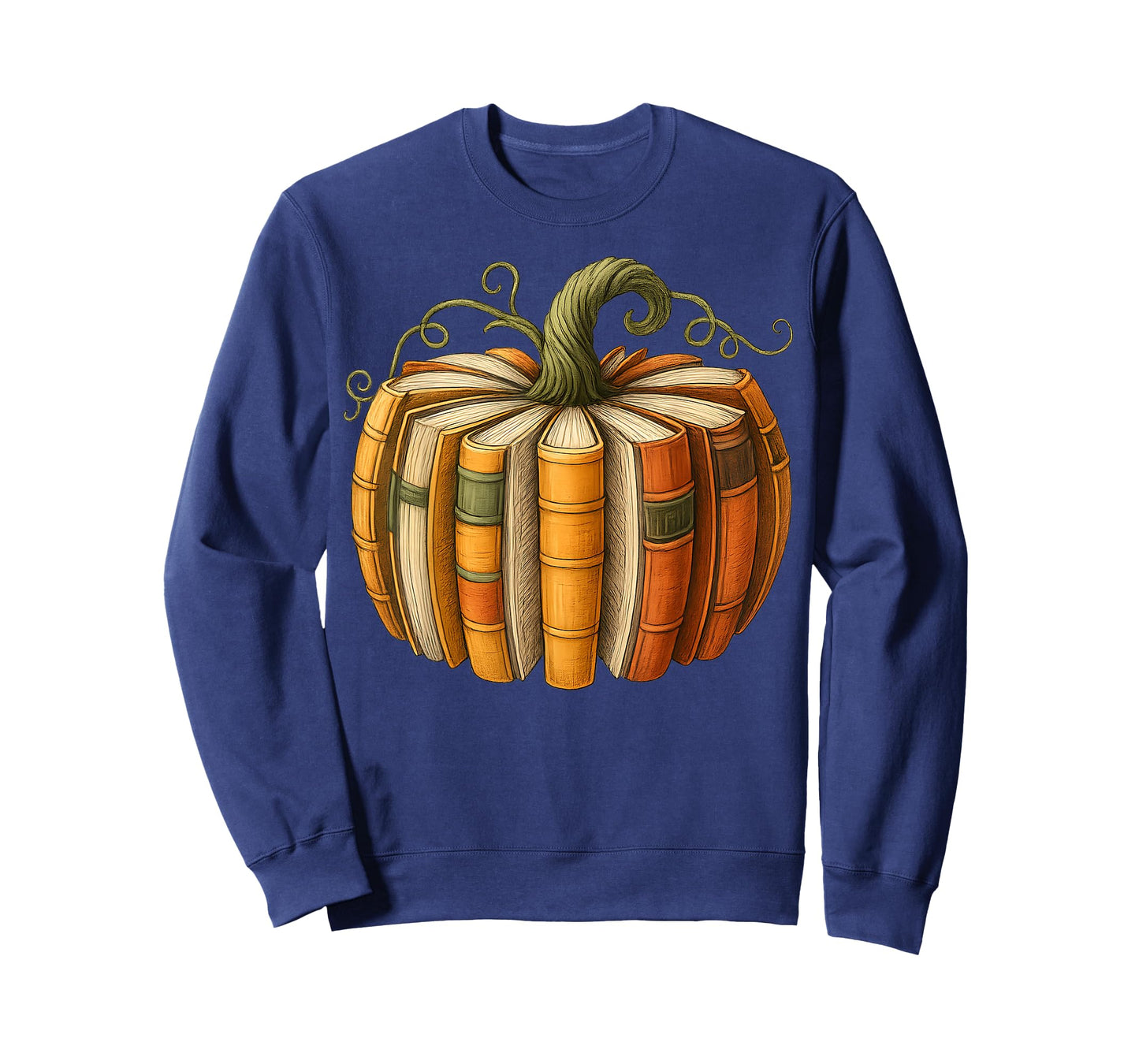 Fall Book Pumpkin Retro Reading Halloween Teacher T-Shirt