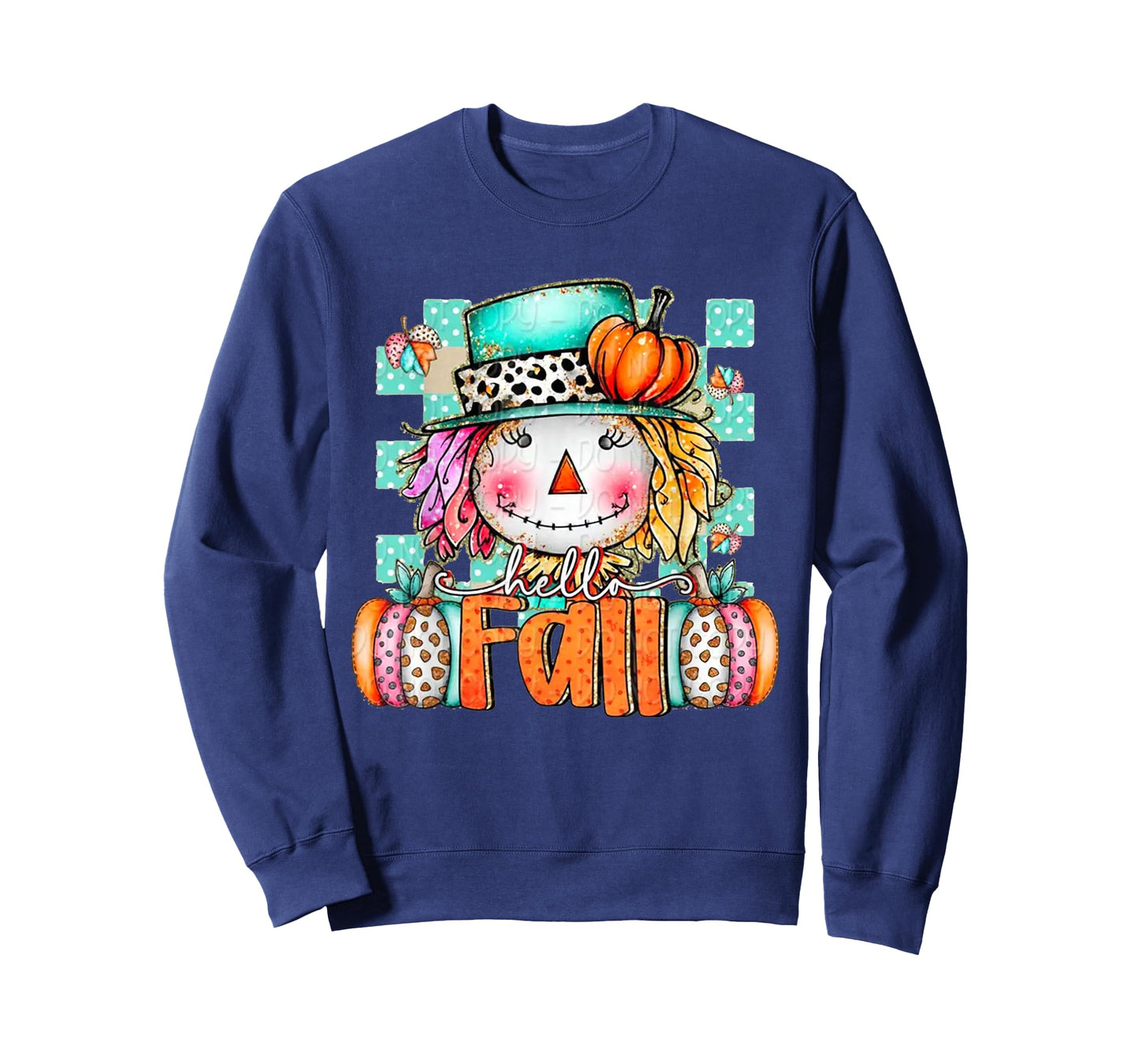 Cute Scarecrow Pumpkin Thanksgiving Halloween Hello Fall T-Shirt