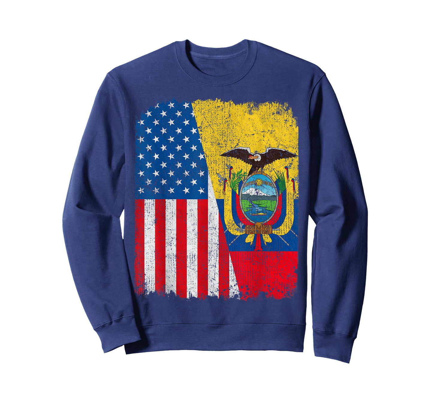 Ecuadorian American Flag Half USA Ecuador Root Proud T-Shirt