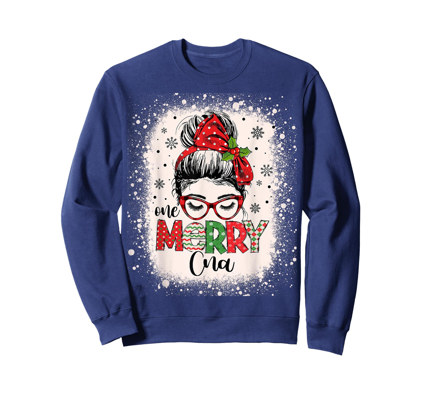 Cna Nurse Messy Bun Nurse's Aid Christmas T-Shirt