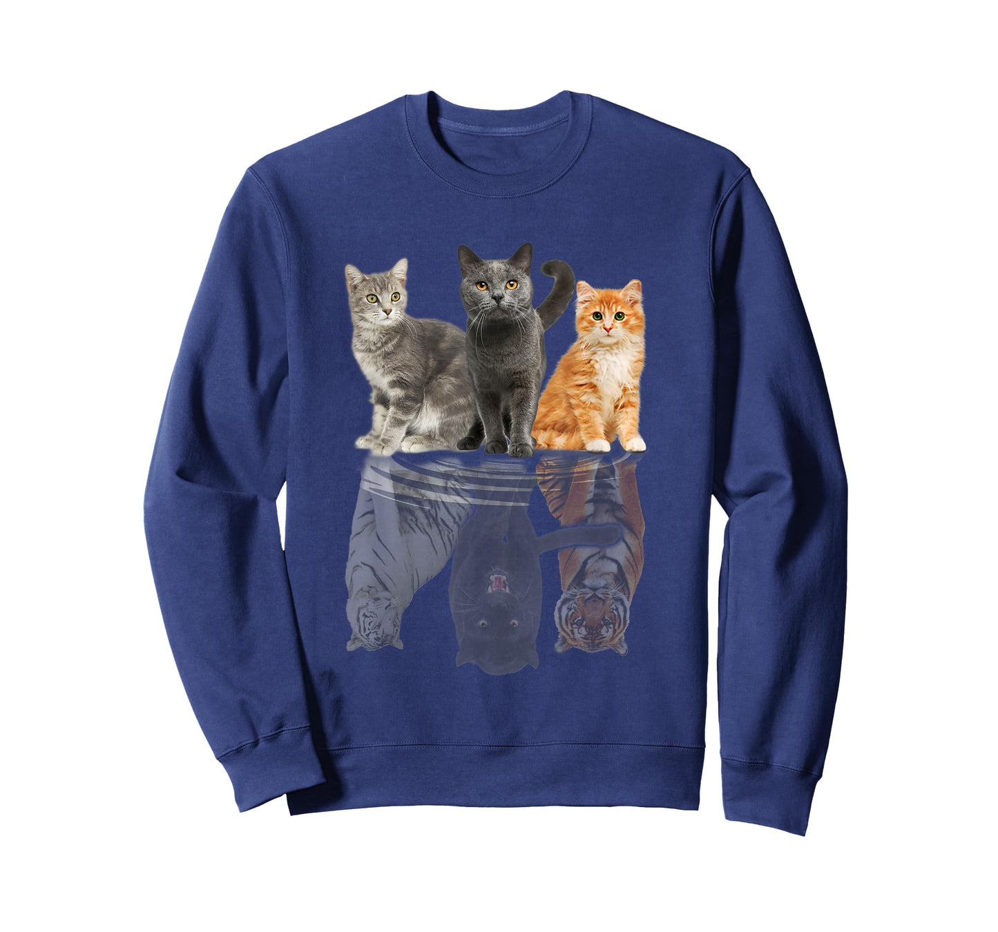 Cats Reflection Mirror Puma Cheetah Tiger Funny Cat Lover Men Women Kids T-Shirt