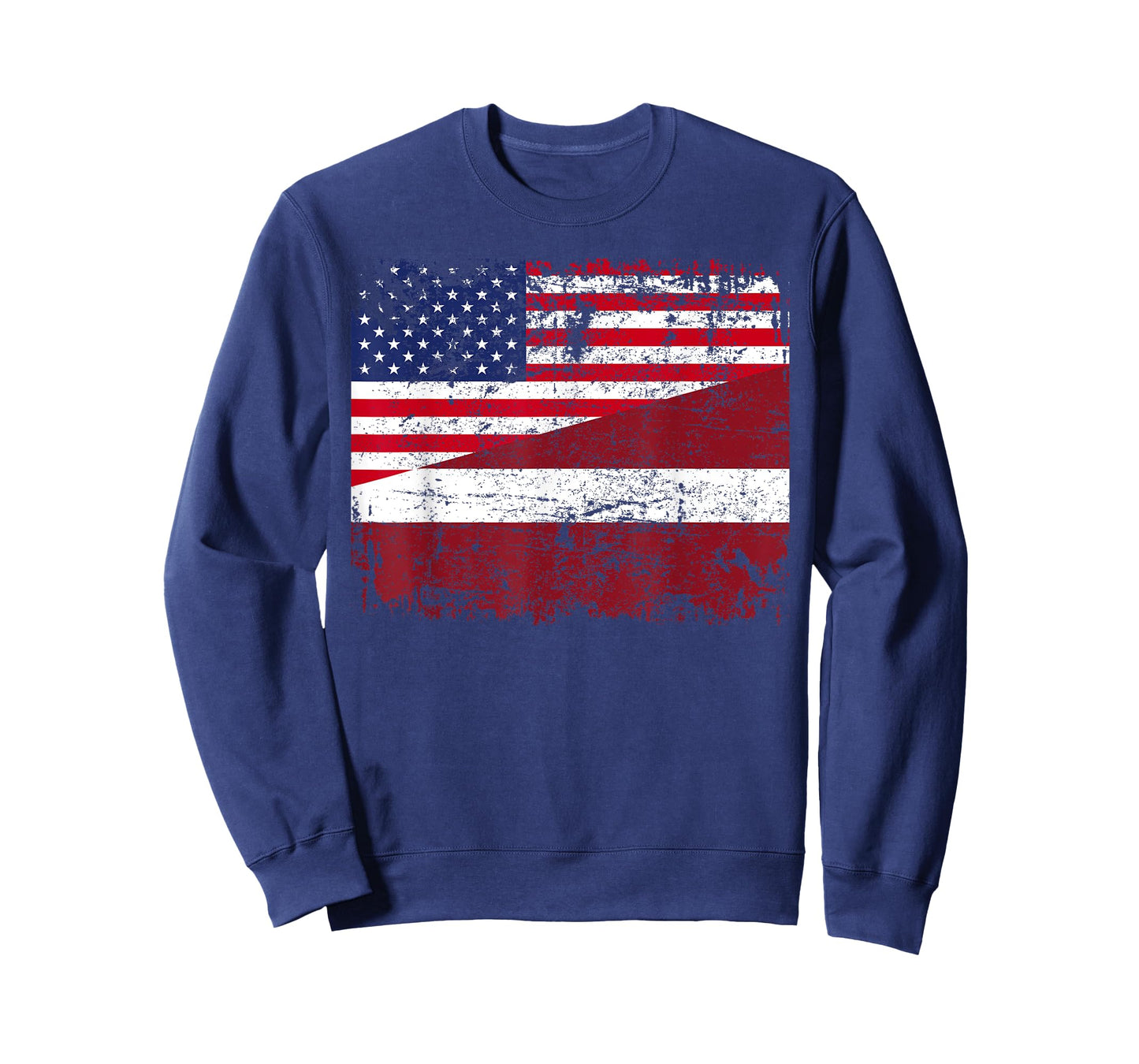 LATVIAN ROOTS | Half American Flag | USA LATVIA FLAG T-Shirt