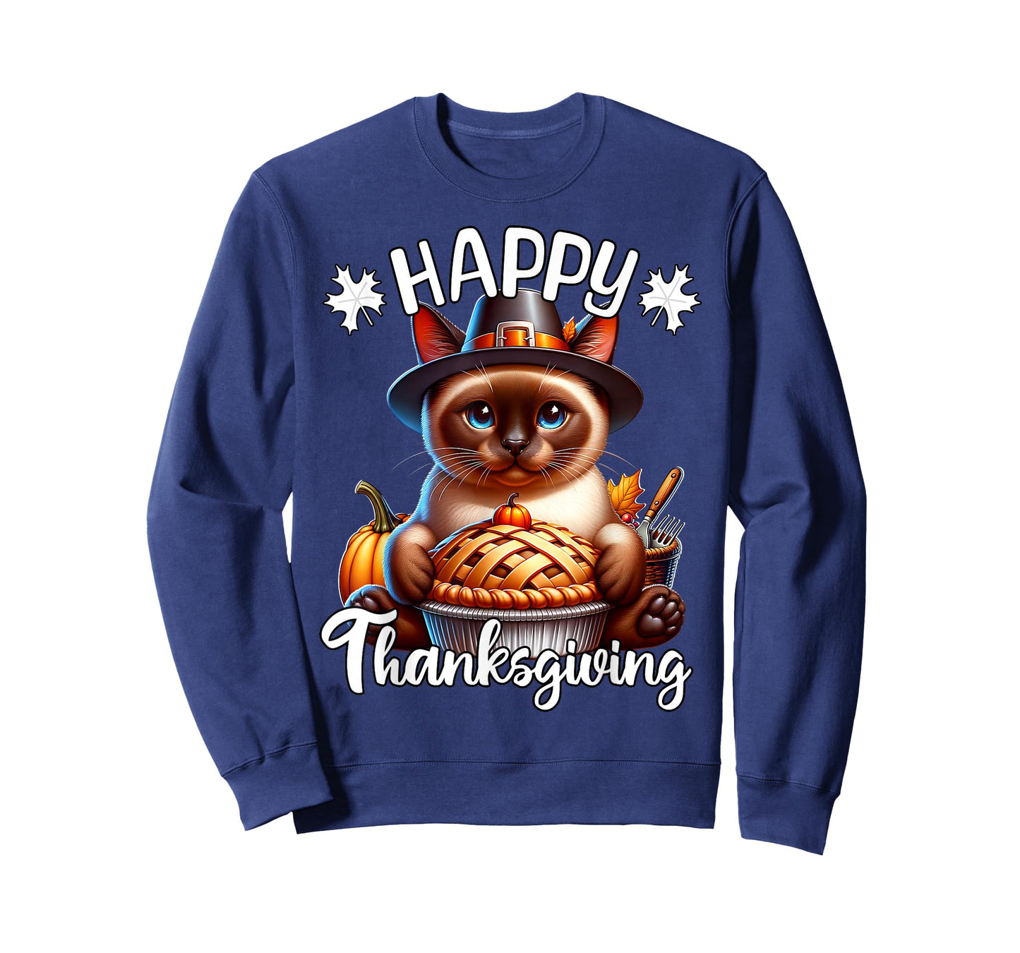 Siamese Cat Happy Thanksgiving Siamese Cat T-Shirt