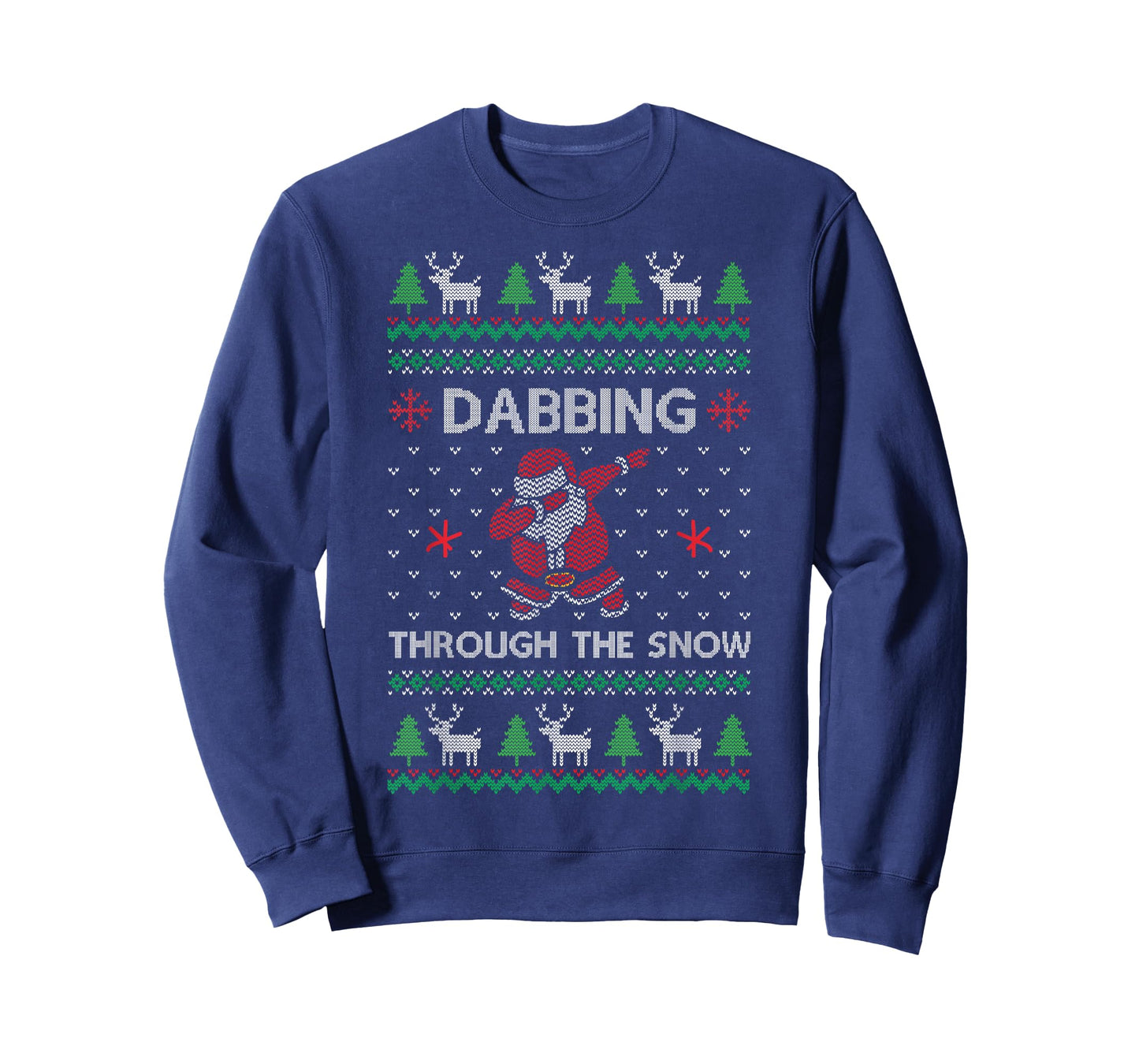 Funny Dabbing Through The Snow Santa Christmas Ugly Sweater T-Shirt