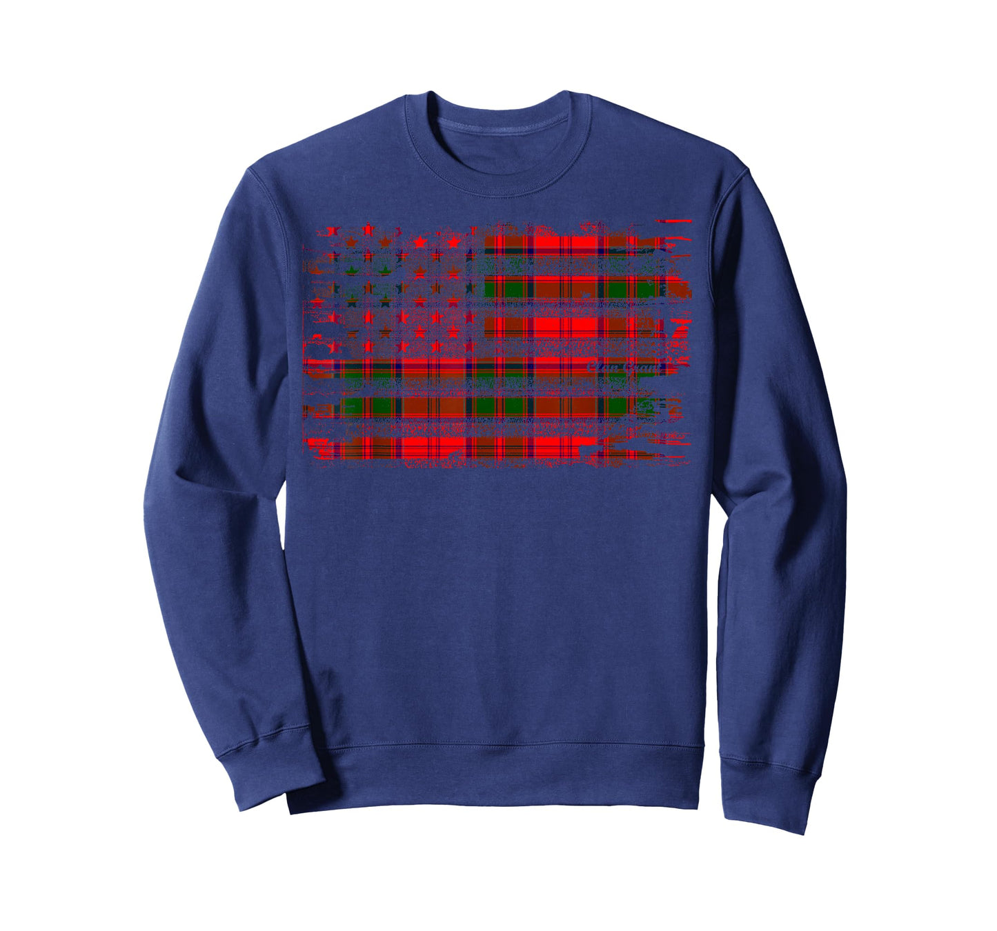 Clan Grant American Flag Scottish Tartan Shirt T-Shirt