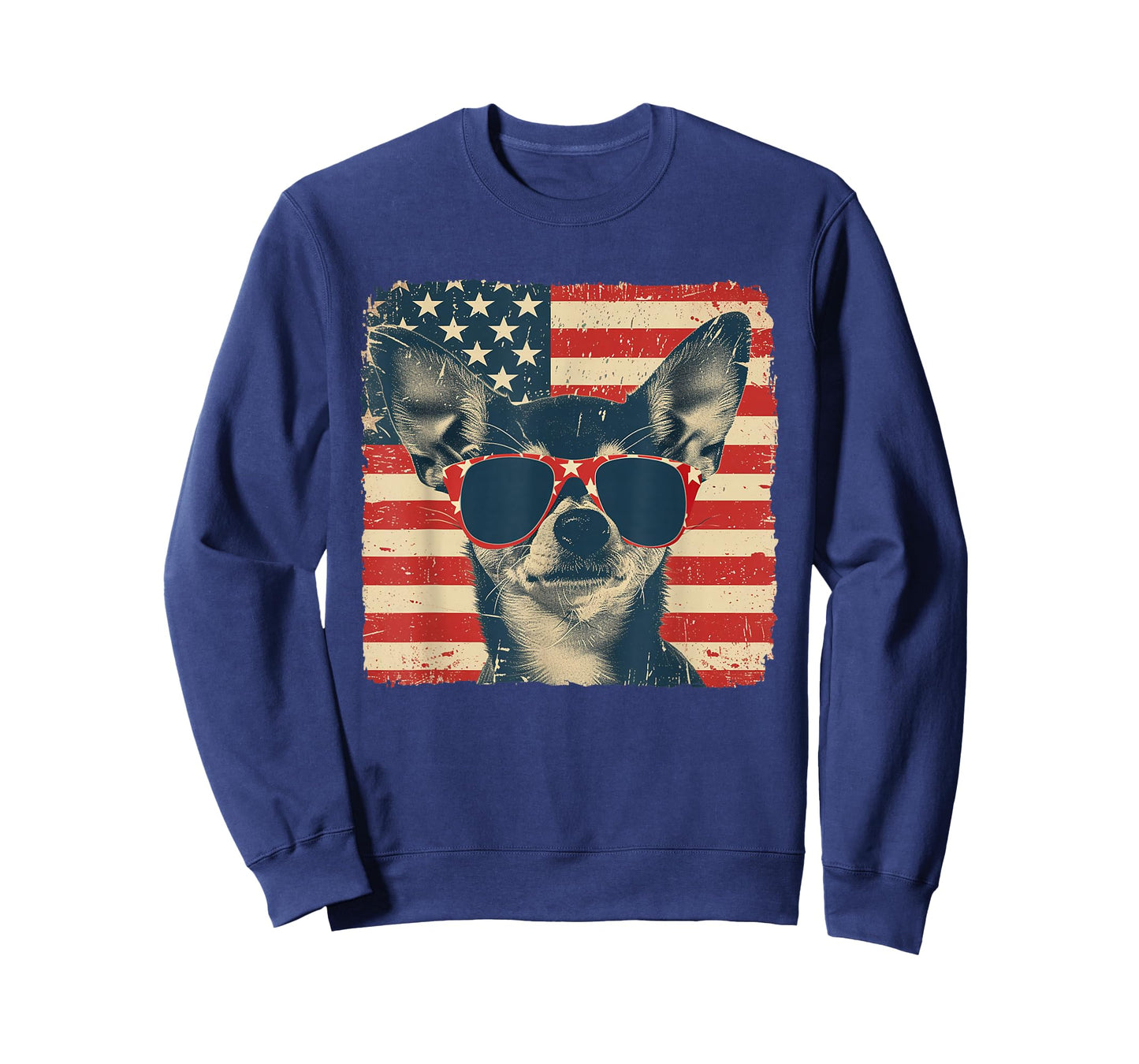 Chihuahua America Flag 4th of July Men Women T-Shirt