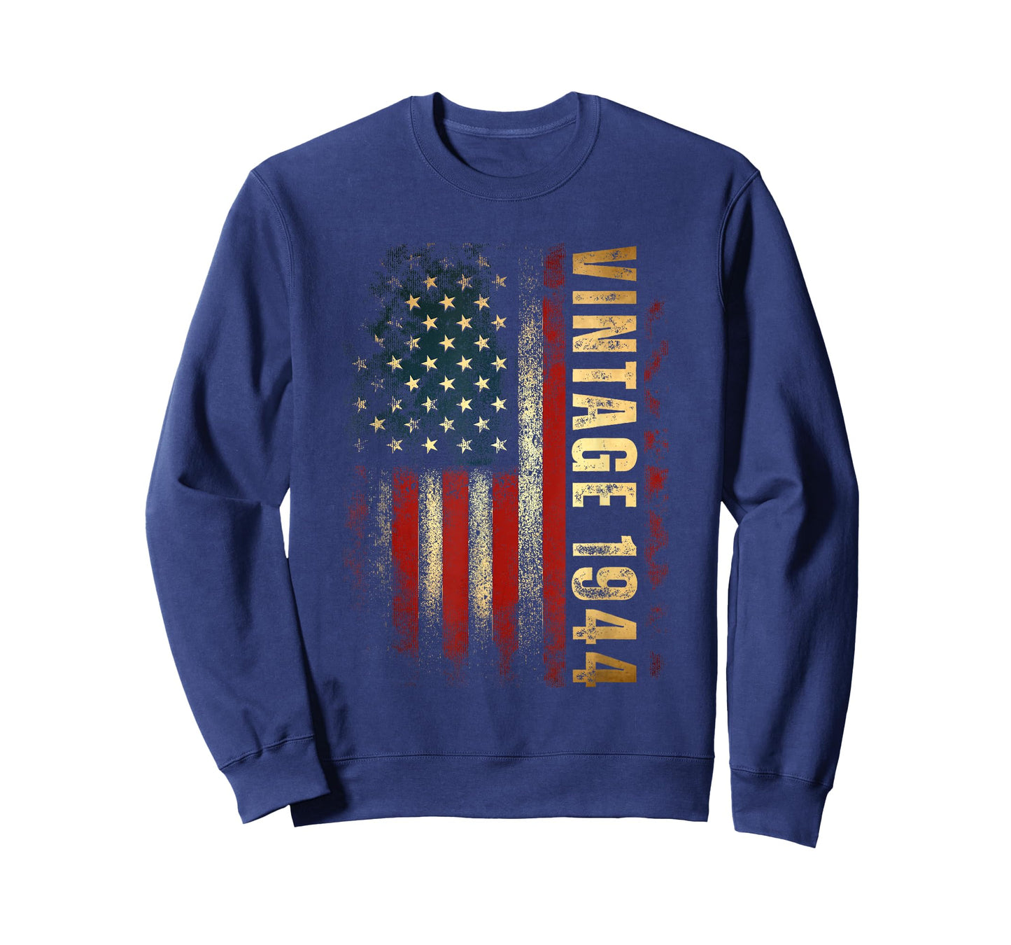 Vintage 1944 American Flag 81st Birthday 81 Years Old Men T-Shirt