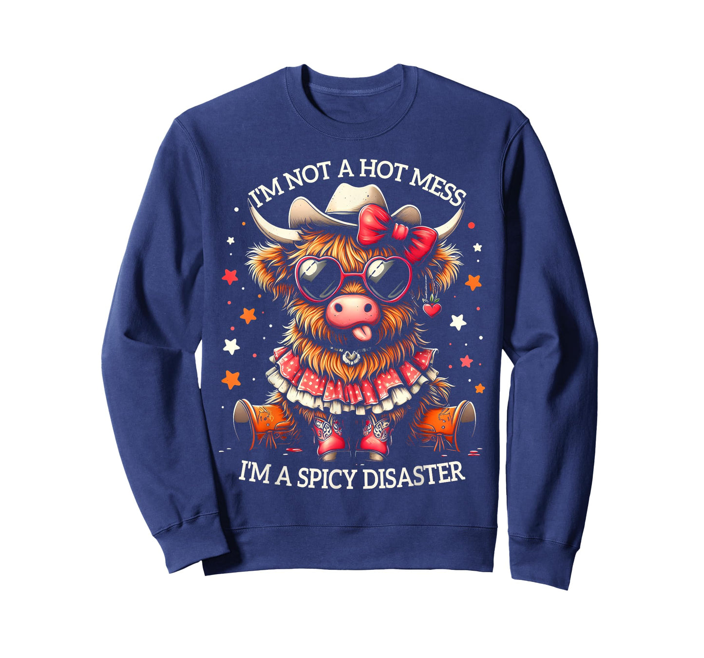 Cute Highland Cow I'm Not A Hot Mess I'm A Spicy Disaster T-Shirt