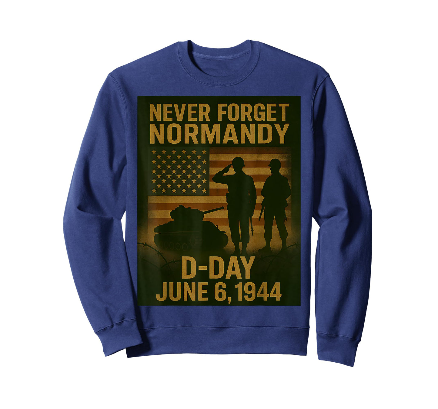 D-Day 81st Anniversary Normandy 1944 Military Tribute Men T-Shirt