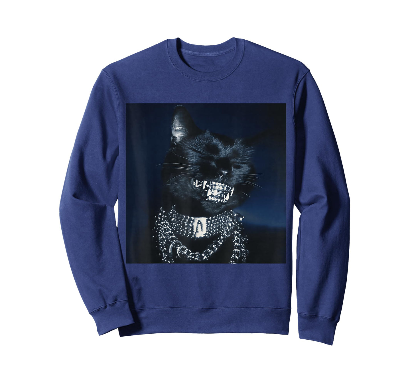 Cat Grillz Funny Kitten Meme Cat Smiling Brain Rot T-Shirt