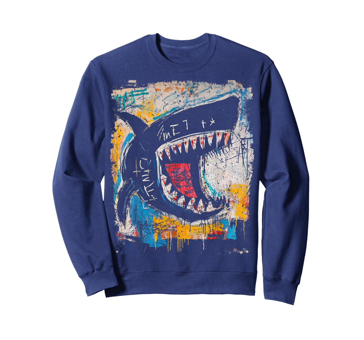 Pop Art Style Shark 90s Men's Graffiti T-Shirt