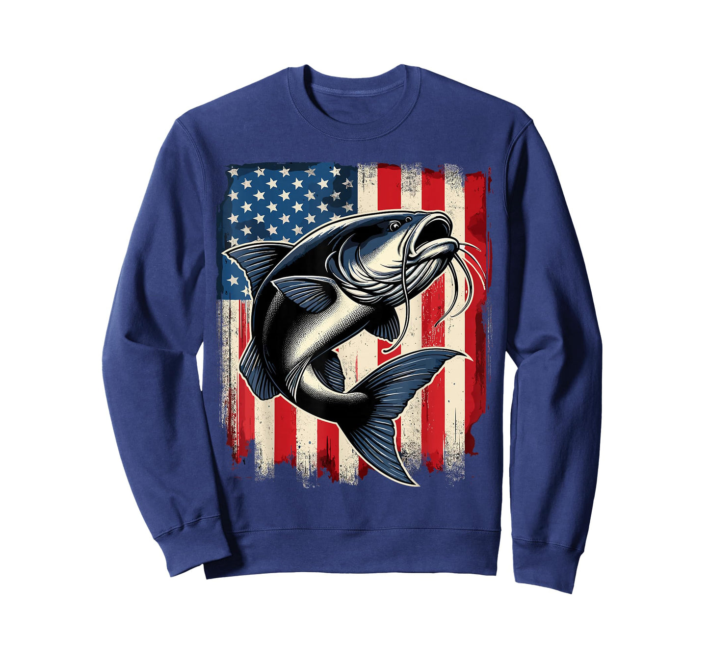 Catfishing American Flag T-Shirt