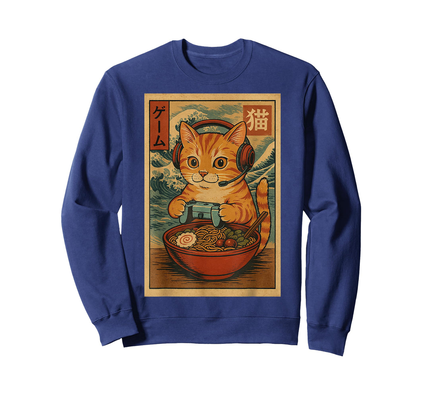 Kawaii Anime Gamer Cat Ramen Retro Japanese Gaming Funny T-Shirt