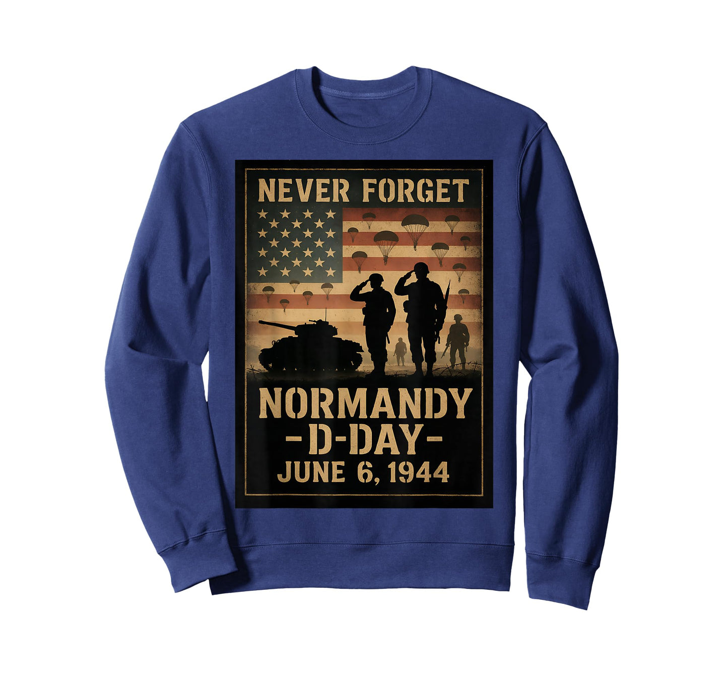 D-Day 81st Anniversary Normandy 1944 Military Tribute Men T-Shirt