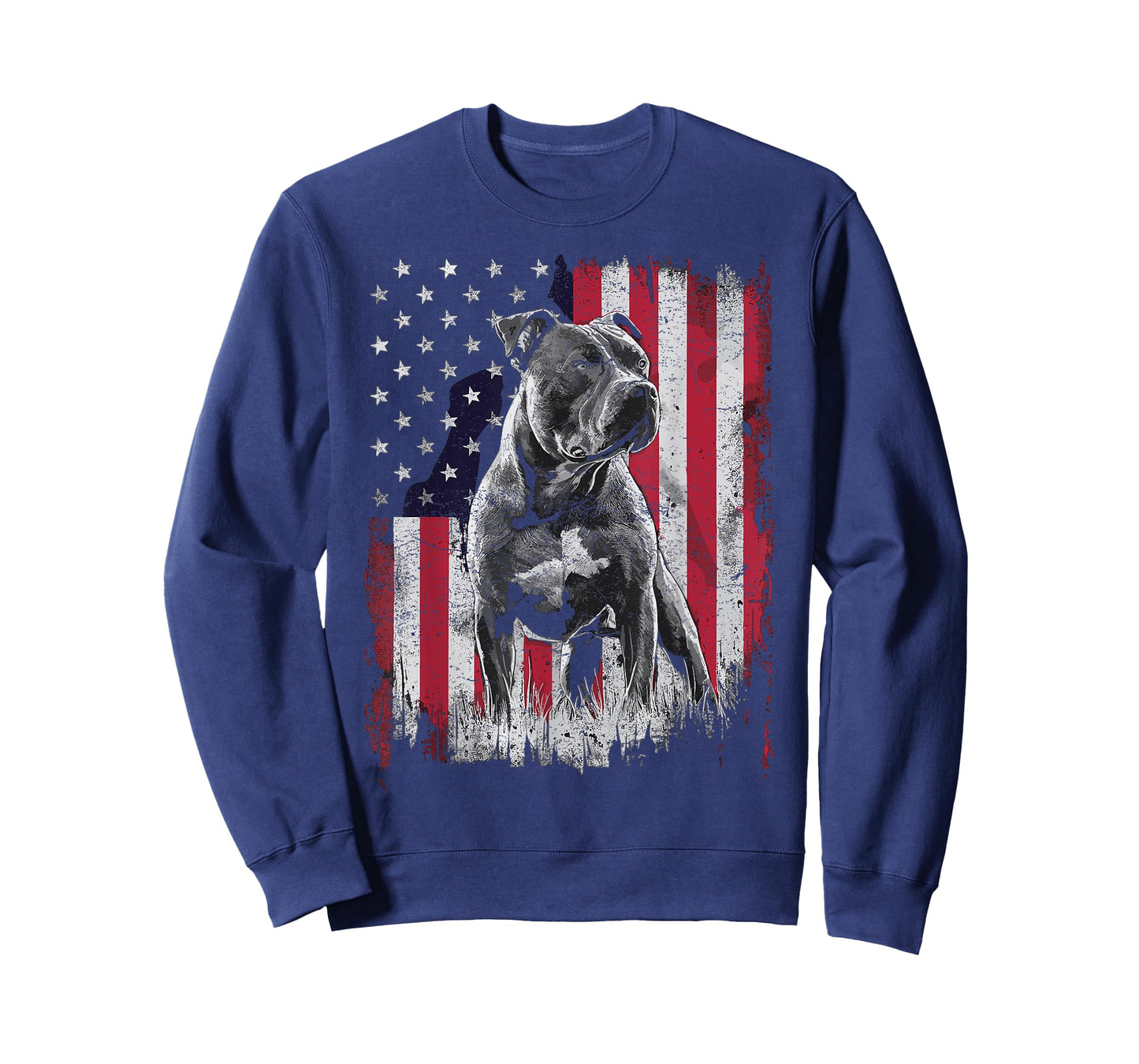 Pit Bull Dog Dad Mom 4th of July Patriotic USA Women Men T-Shirt