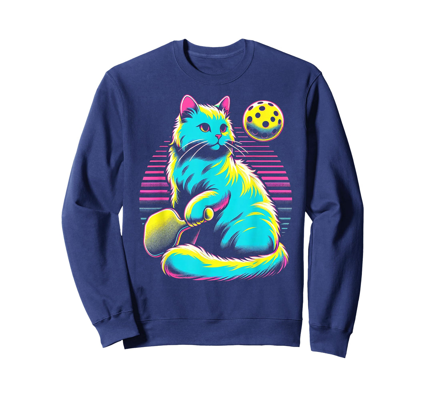 Retro Pickleball Cat Lover - Paddle Sport Feline Kitten T-Shirt