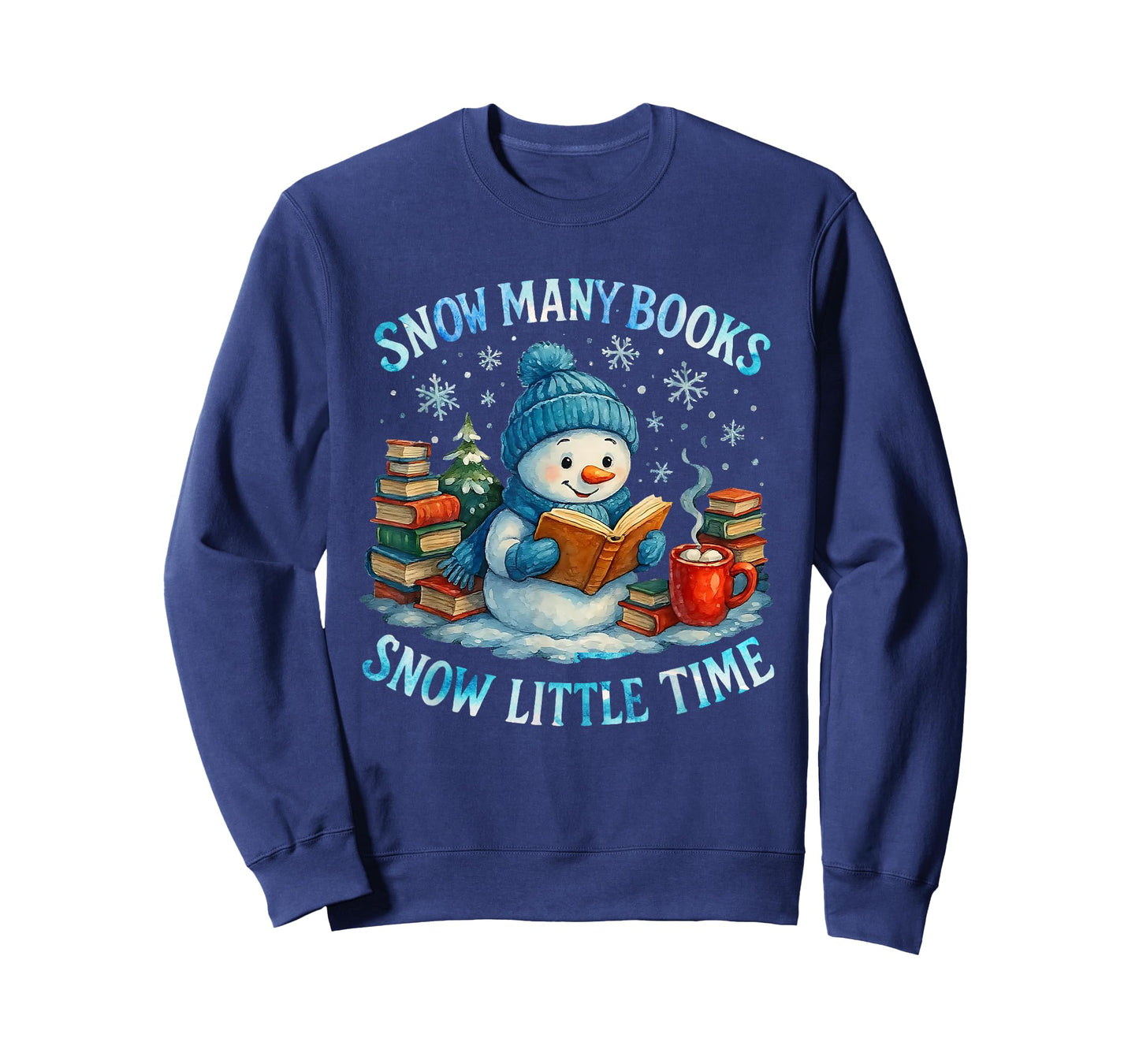 Reading Cozy Winter Snowman Christmas Design T-Shirt