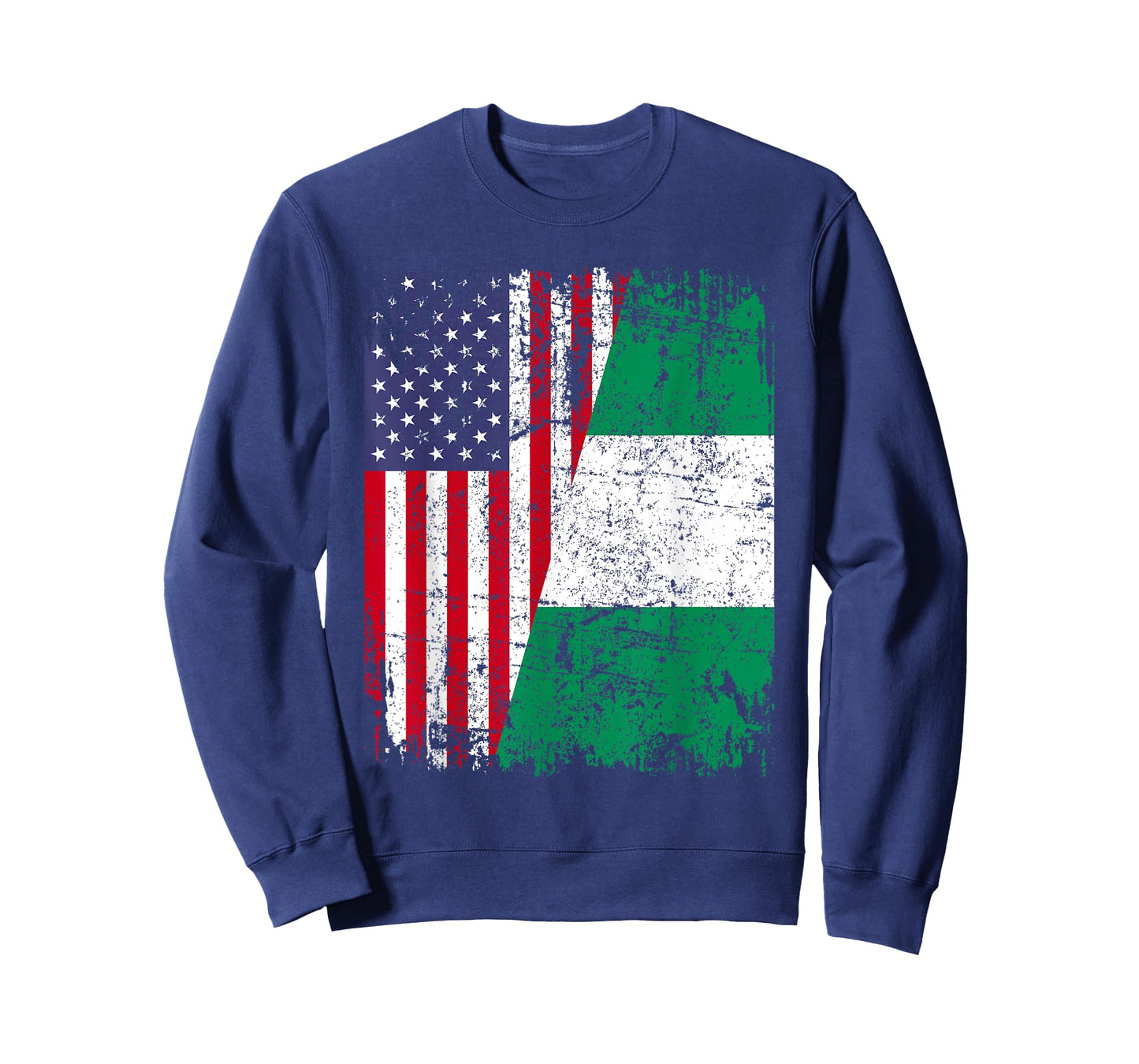 NIGERIAN ROOTS | Half American Flag | NIGERIA T-Shirt
