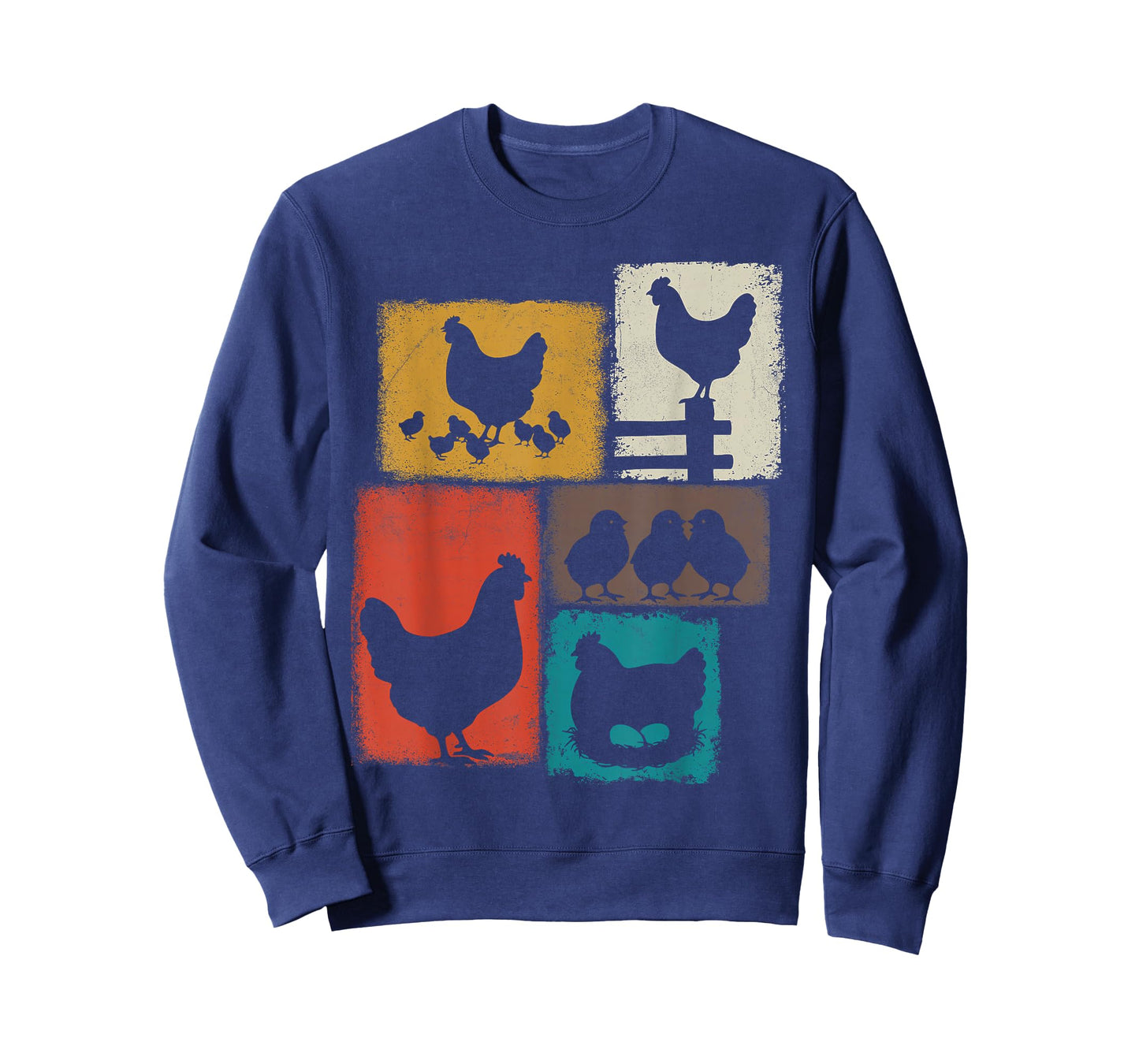 Chicken Vintage Collage Chickens Lover Farmer T-Shirt