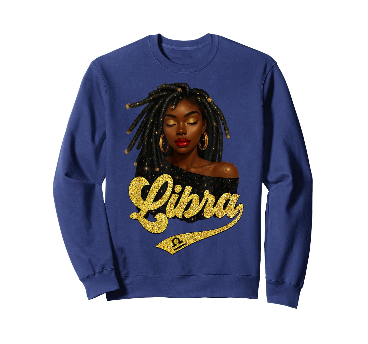 Libra Girl Birthday Black Queen Loc'd Woman Zodiac T-Shirt