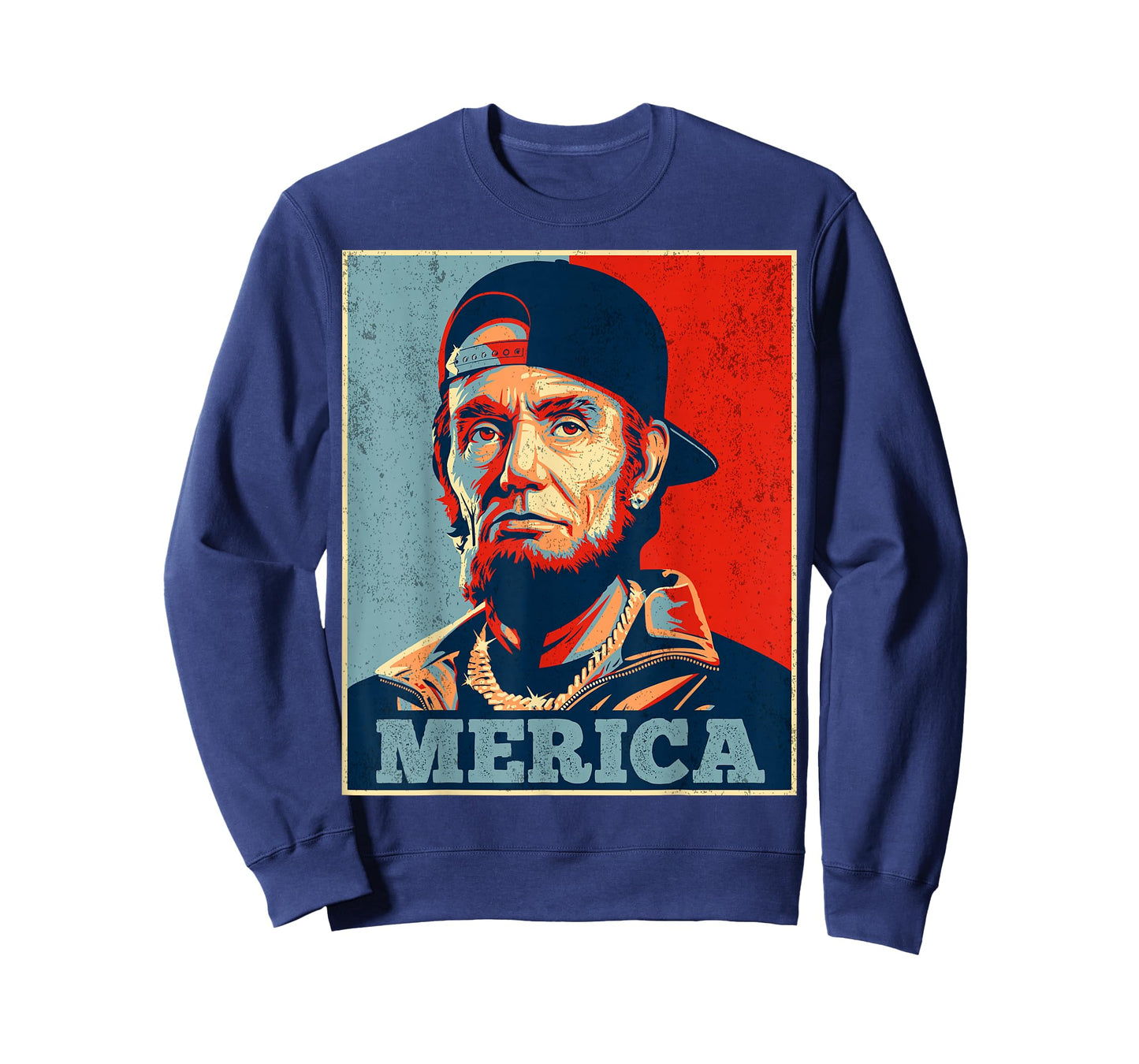Abraham Lincoln 4th of July Merica Men Women American Flag T-Shirt