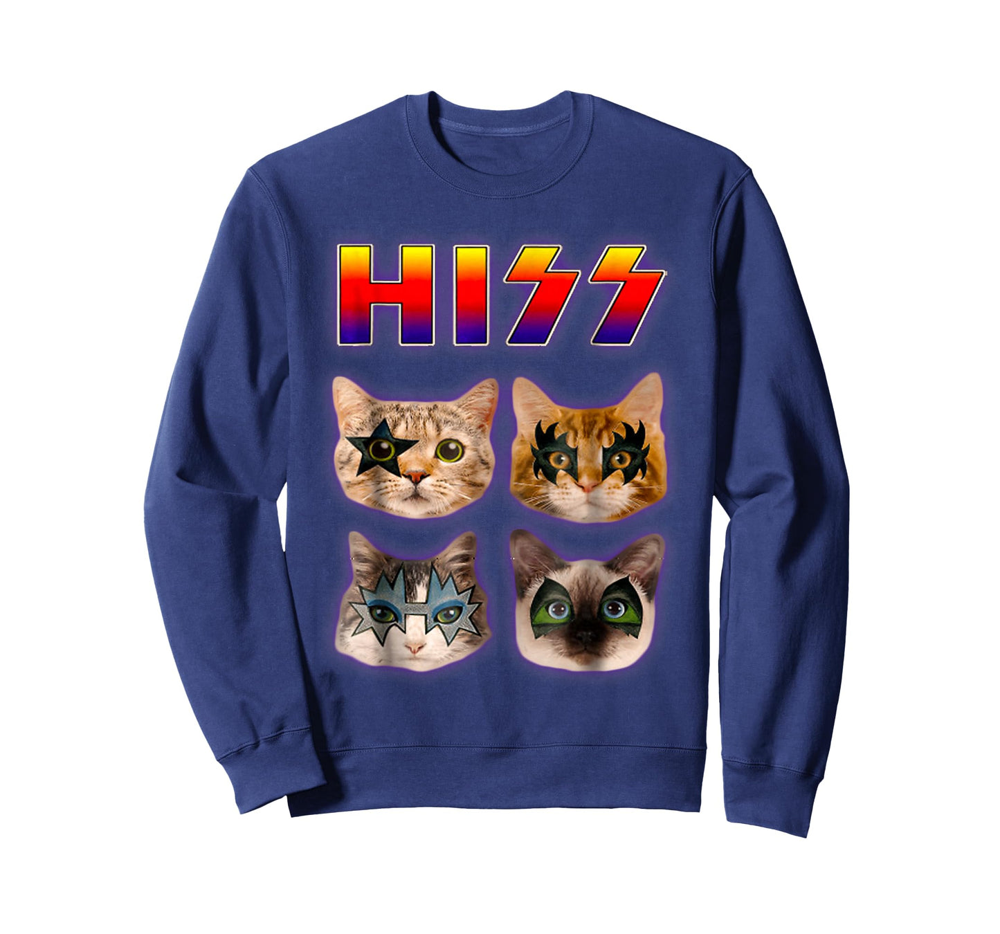Hiss Funny Cats Kittens Rock Rockin T-Shirt
