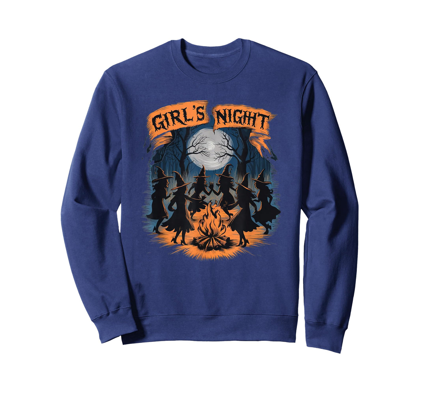 Girls' Night Witch Coven Halloween Design Spooky Fun Artwork T-Shirt