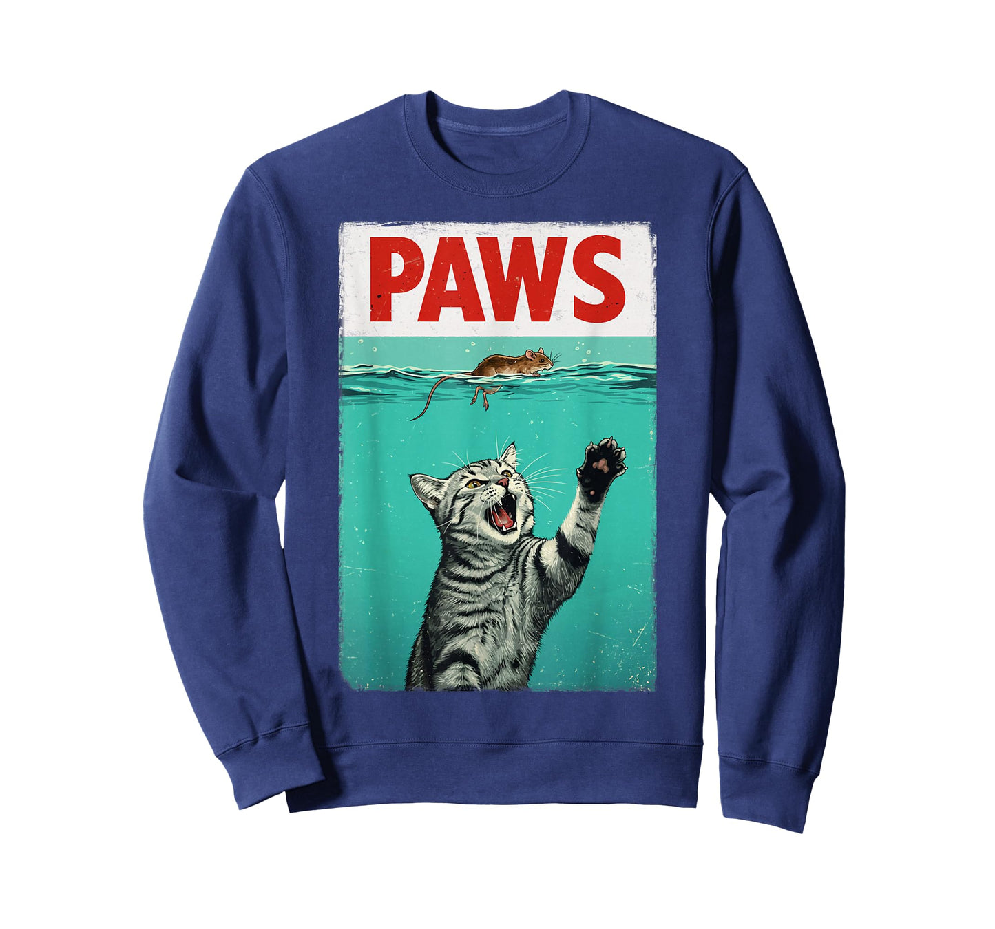 Paws Parody Cat Lover Chasing a Cute Mouse Funny Kitten T-Shirt