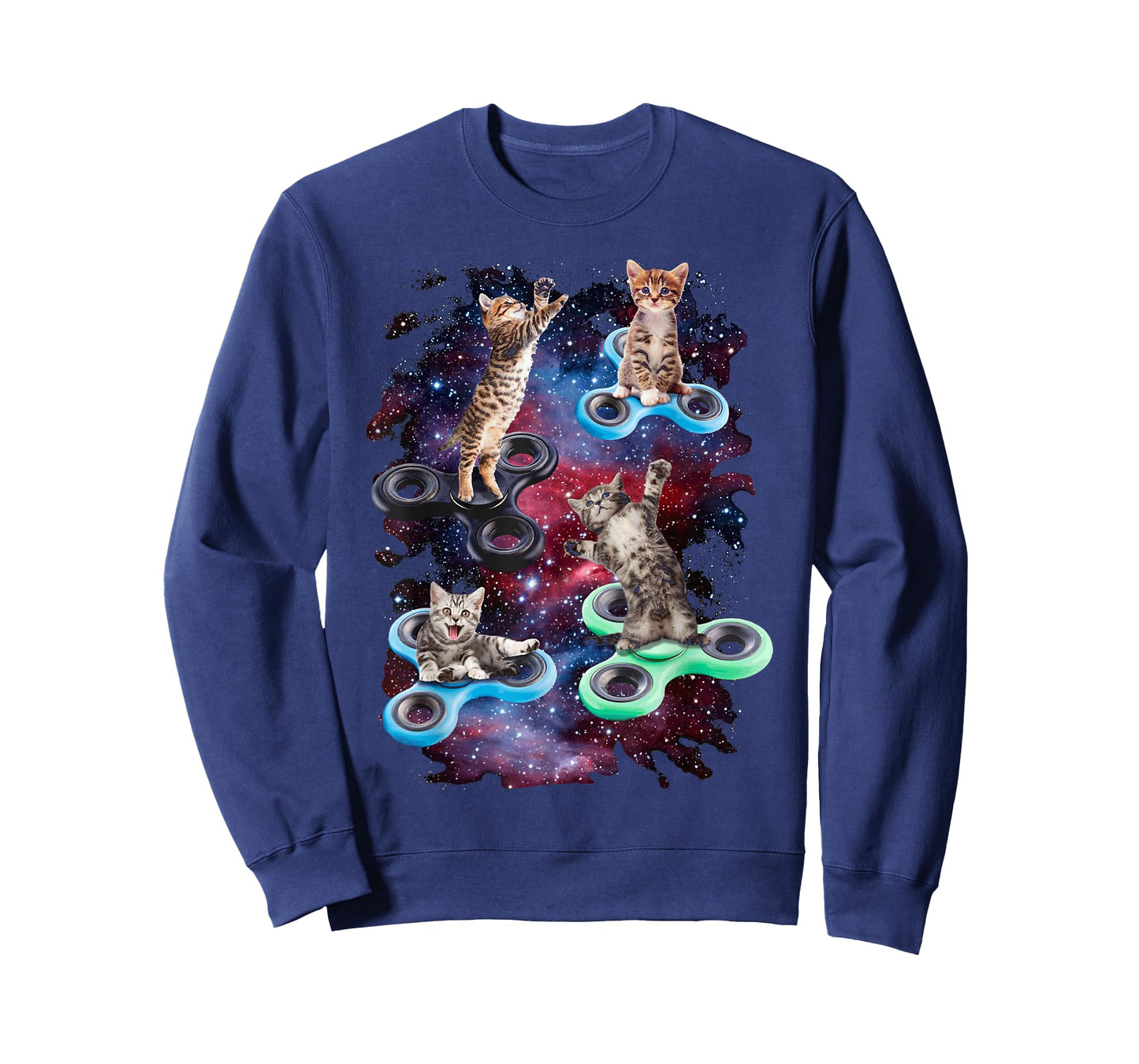 Fidget Spinner Fidget Kitties In Space T-Shirt