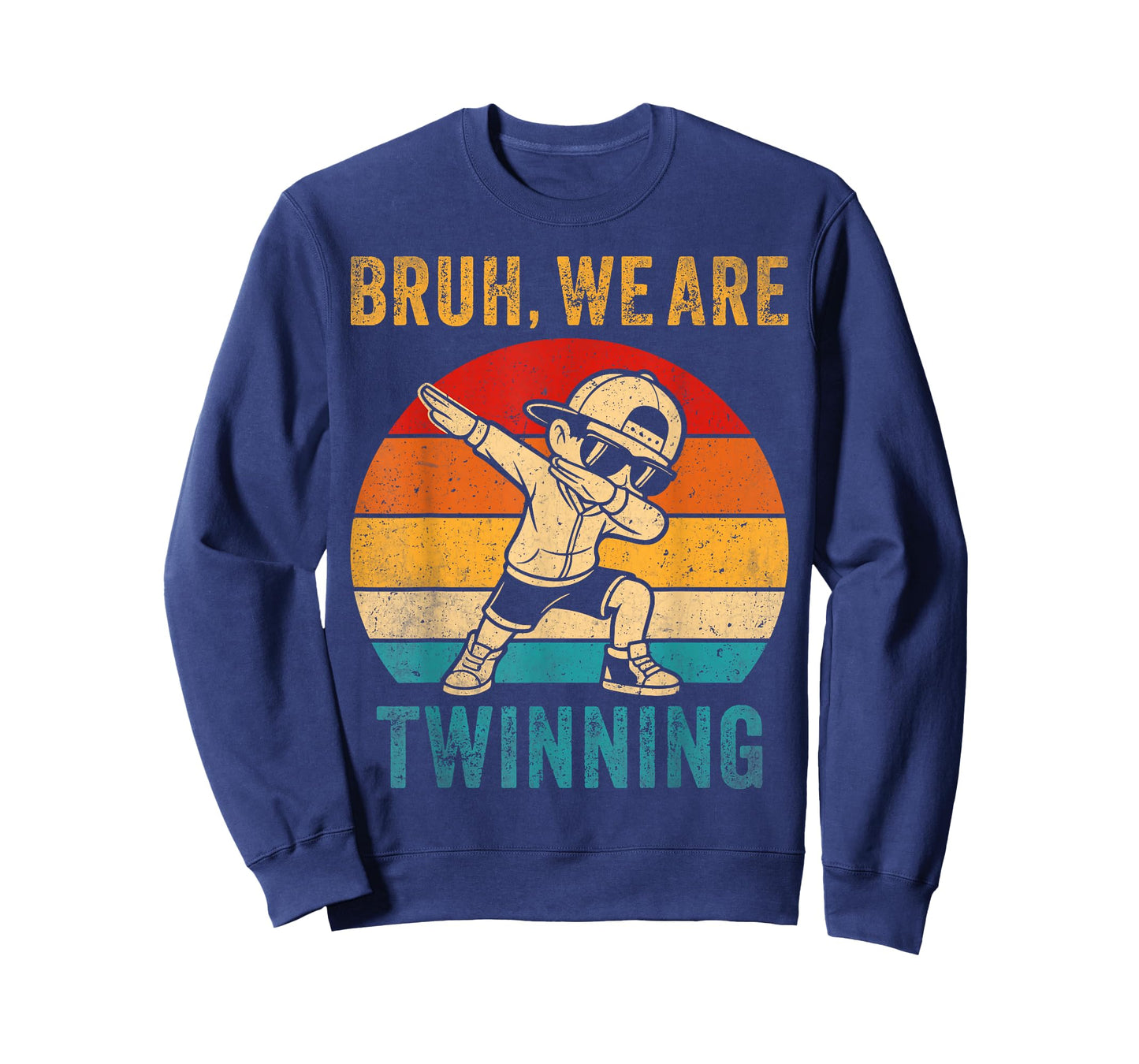 Bruh We are Twinning Kids Boys Funny Twin Day Dabbing Boy T-Shirt