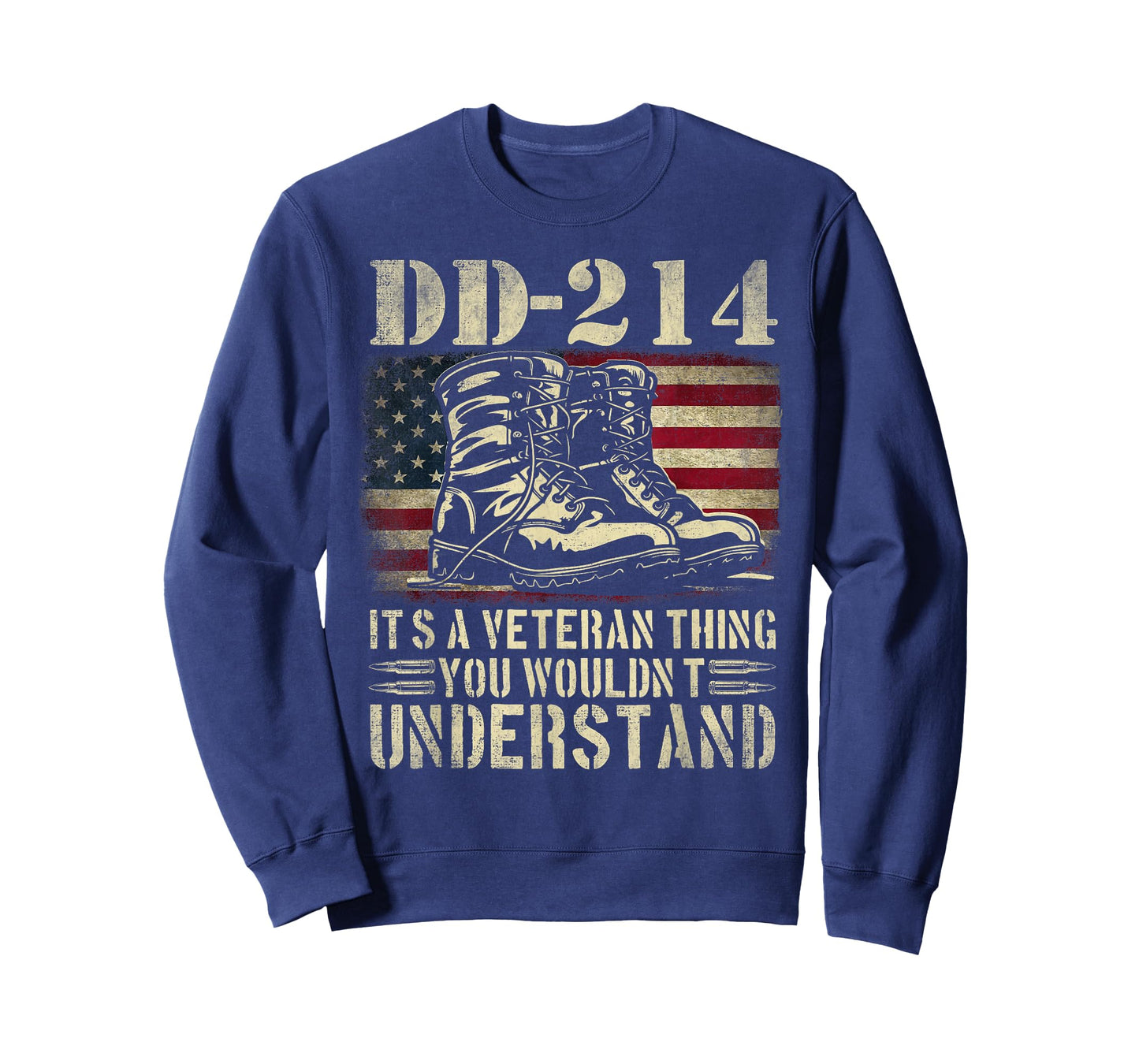DD-214 Alumni Veterans Patriotic US American Flag T-Shirt