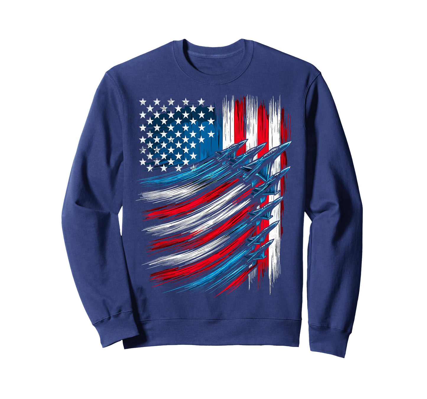Patriotic USA Flag Fighter Jets 4th of July T-Shirt