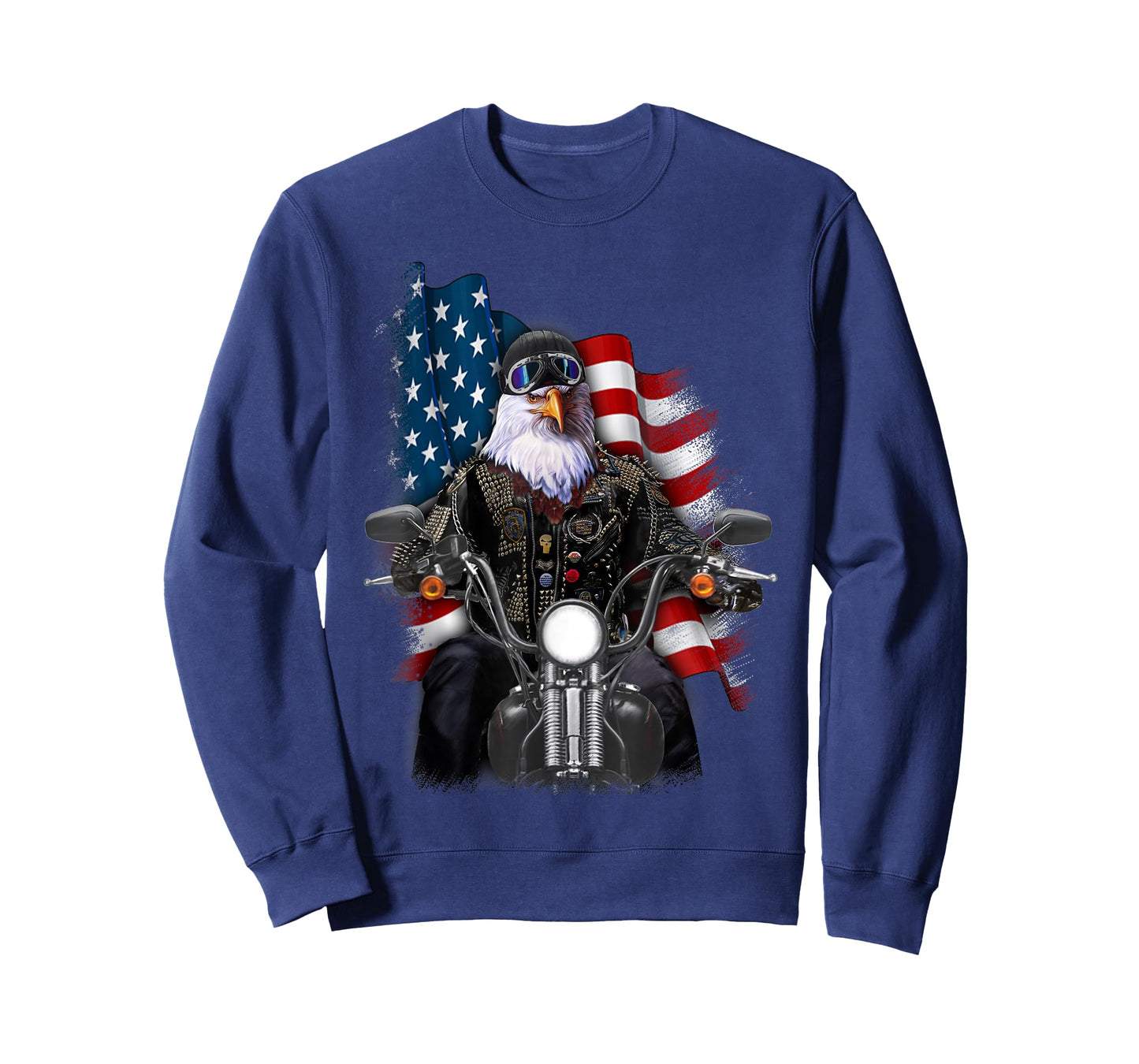 America Bald Eagle as Biker Riding Motorcycle T-Shirt
