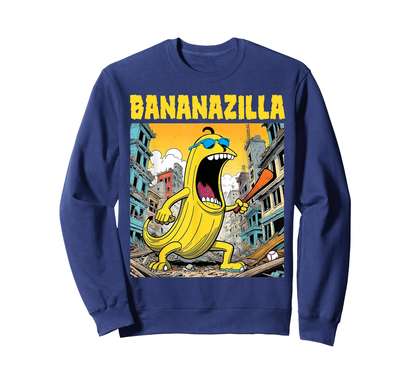 Bananazilla Banana Baseball Monster Bananas Kids Youth Boys T-Shirt