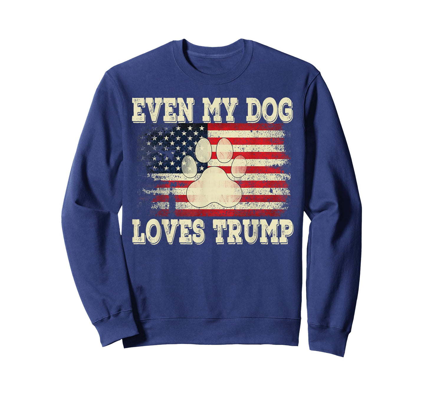Even My Dog Loves Trump USA Flag Election Support Trump T-Shirt