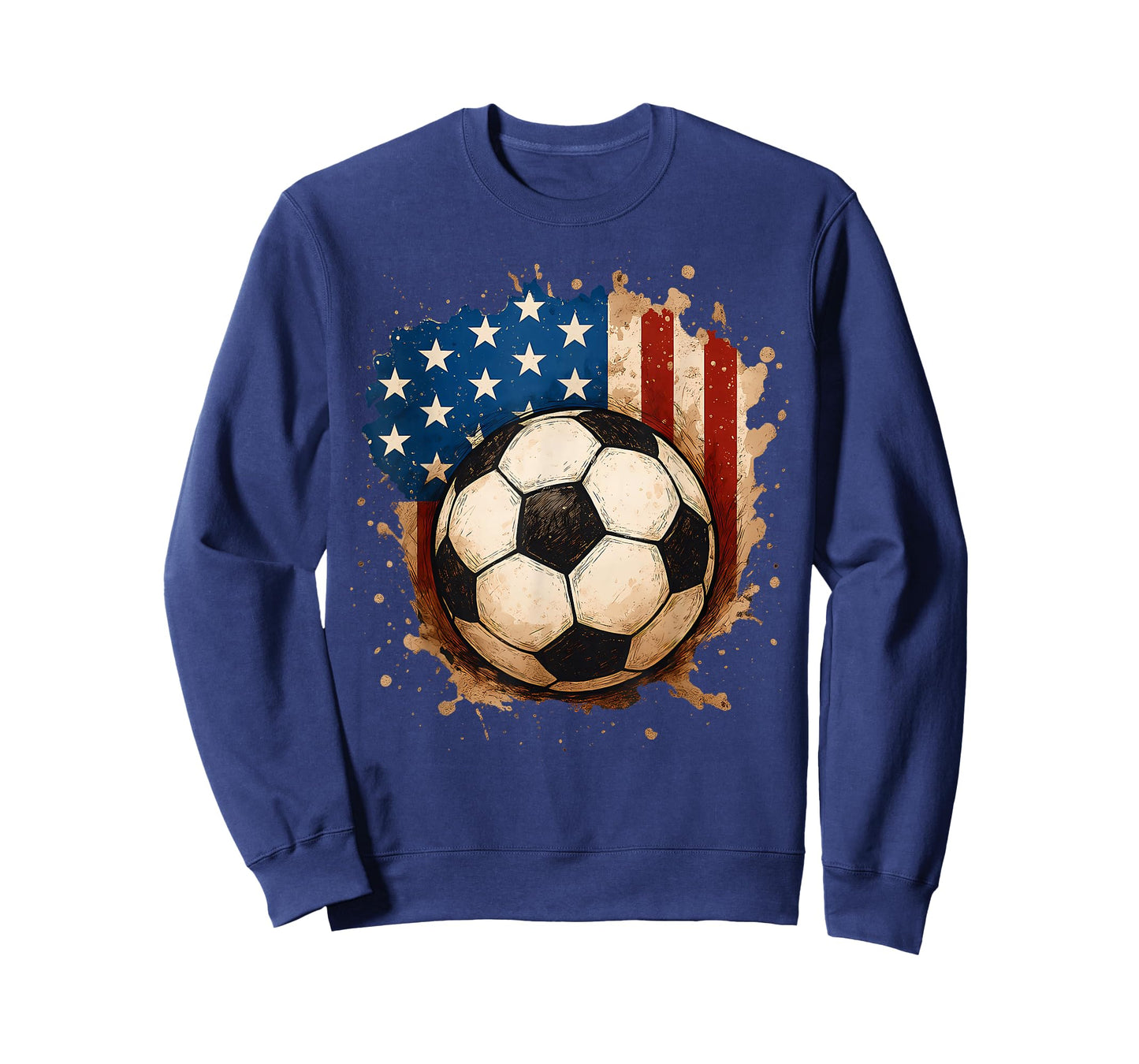4th of July Patriotic Soccer USA American Flag Boys Mens T-Shirt