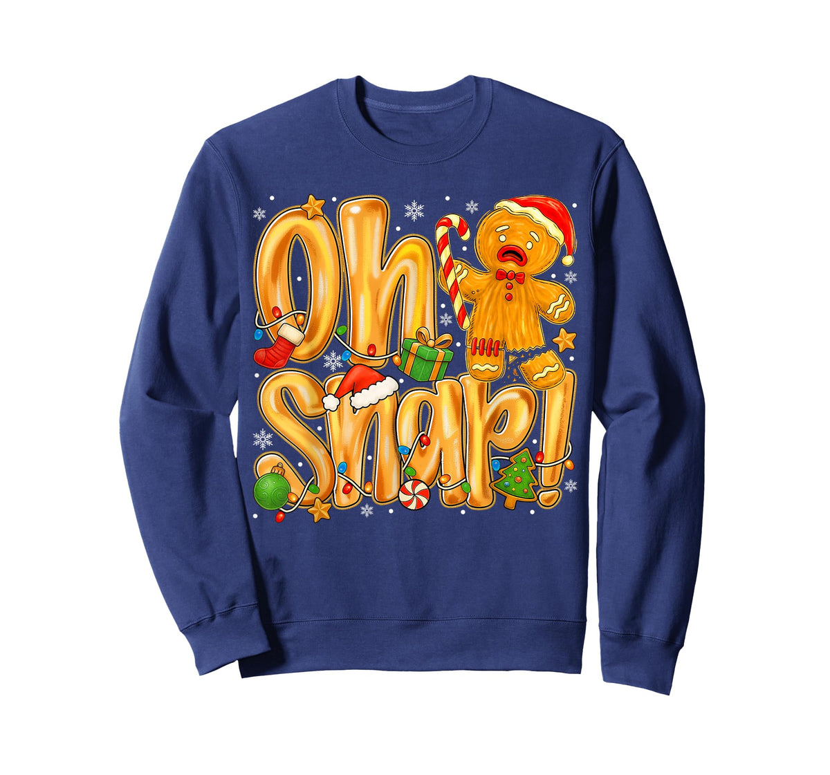 Oh Snap Gingerbread Man Christmas Cookie Xmas Baking Baker T-Shirt
