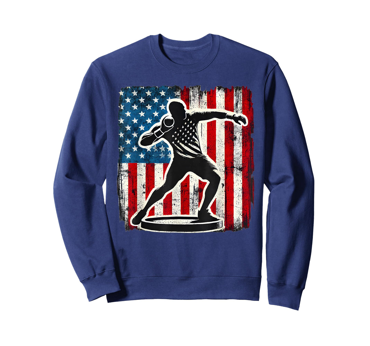 Shot Put Men Women Track And Field american flag T-Shirt